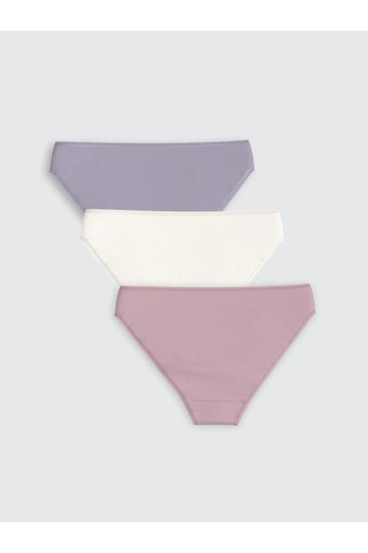 LC Waikiki LCW DREAM Lila Düz Bikini Külot 3'lü Paket