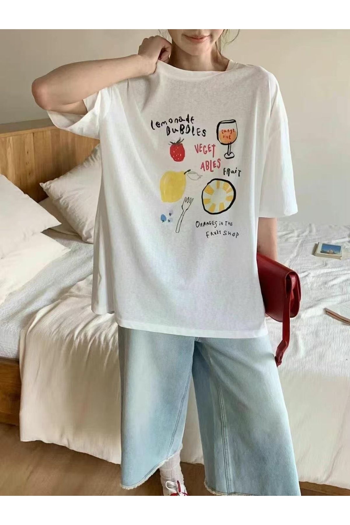 Jose Clothing Oversize Kesim Kısa Kollu Baskılı T-shirt