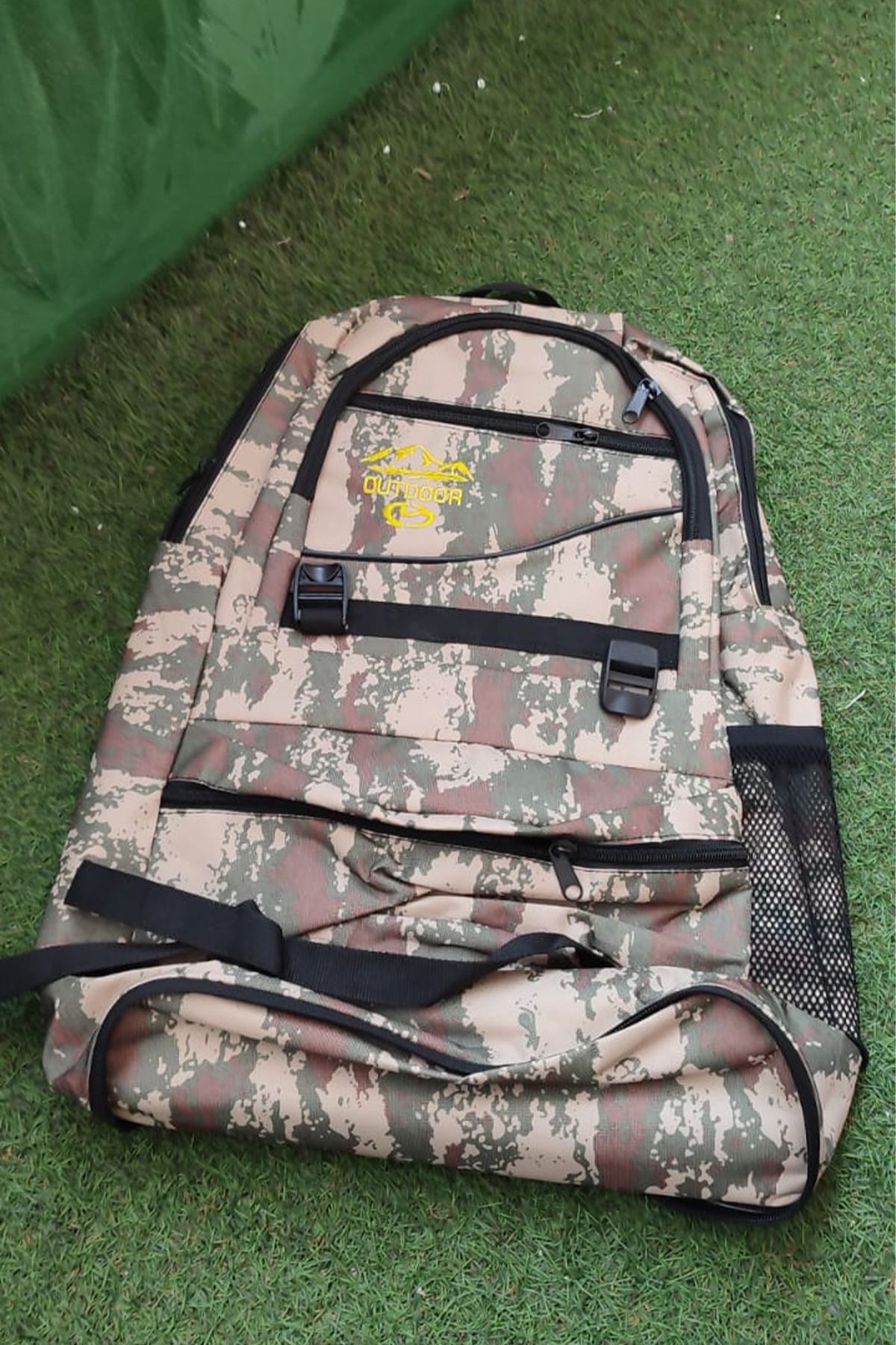 Ticen Outdoor Askeri Kamuflaj Sırt Çantası - Su Geçirmez, Çok Gözlü, Kamp ve Doğa Yürüyüşü İçin