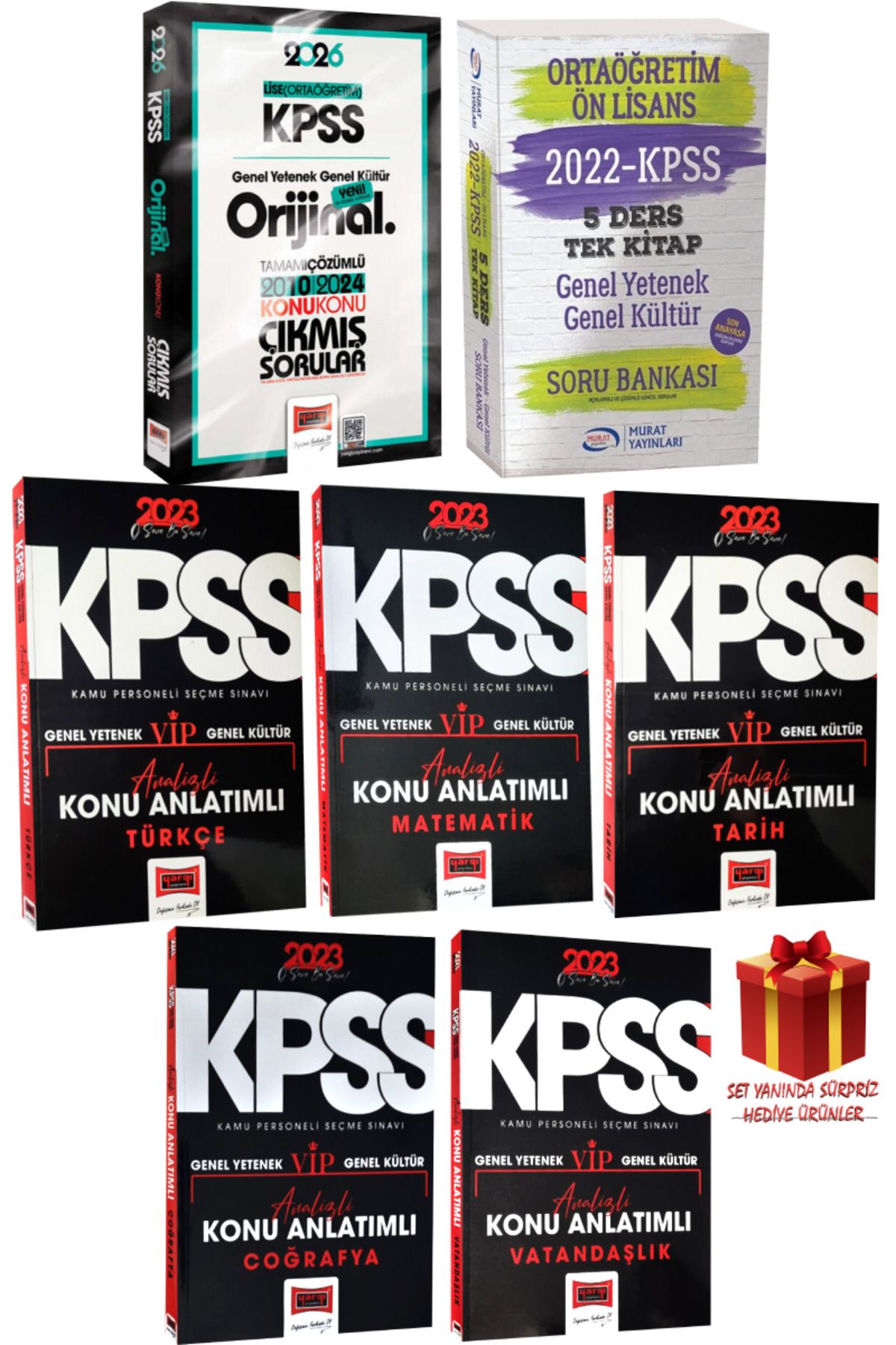Yargı Yayınları 2026 KPSS Lise(Ortaöğretim) Orijinal Çıkmış Sorular 2010-2024+Tek Kitap SB+Konu Anlatımı Modüler Set
