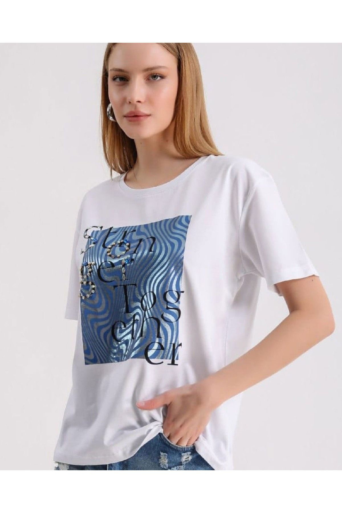 Jose Clothing Oversize Kesim Kısa Kollu Baskılı T-shirt