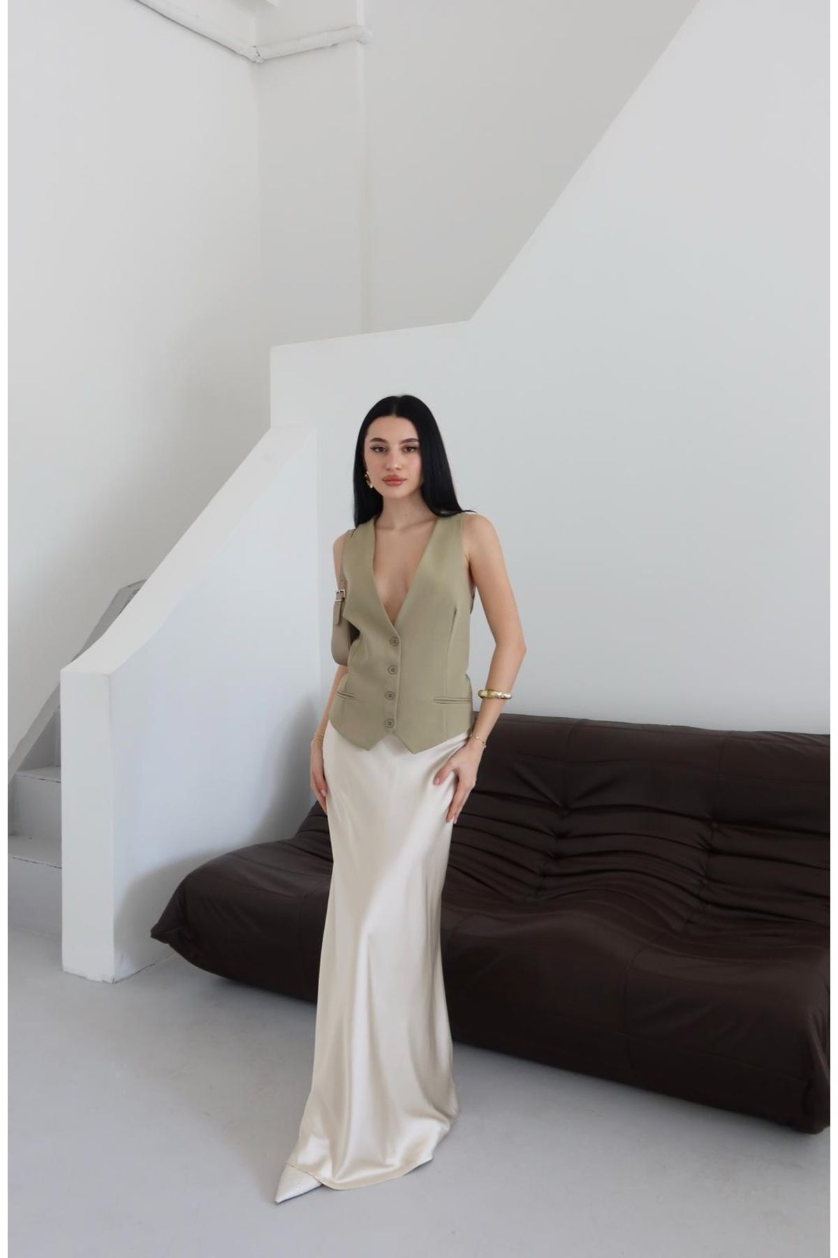 Ekim Store Düğmeli Blazer Yelek Ceket