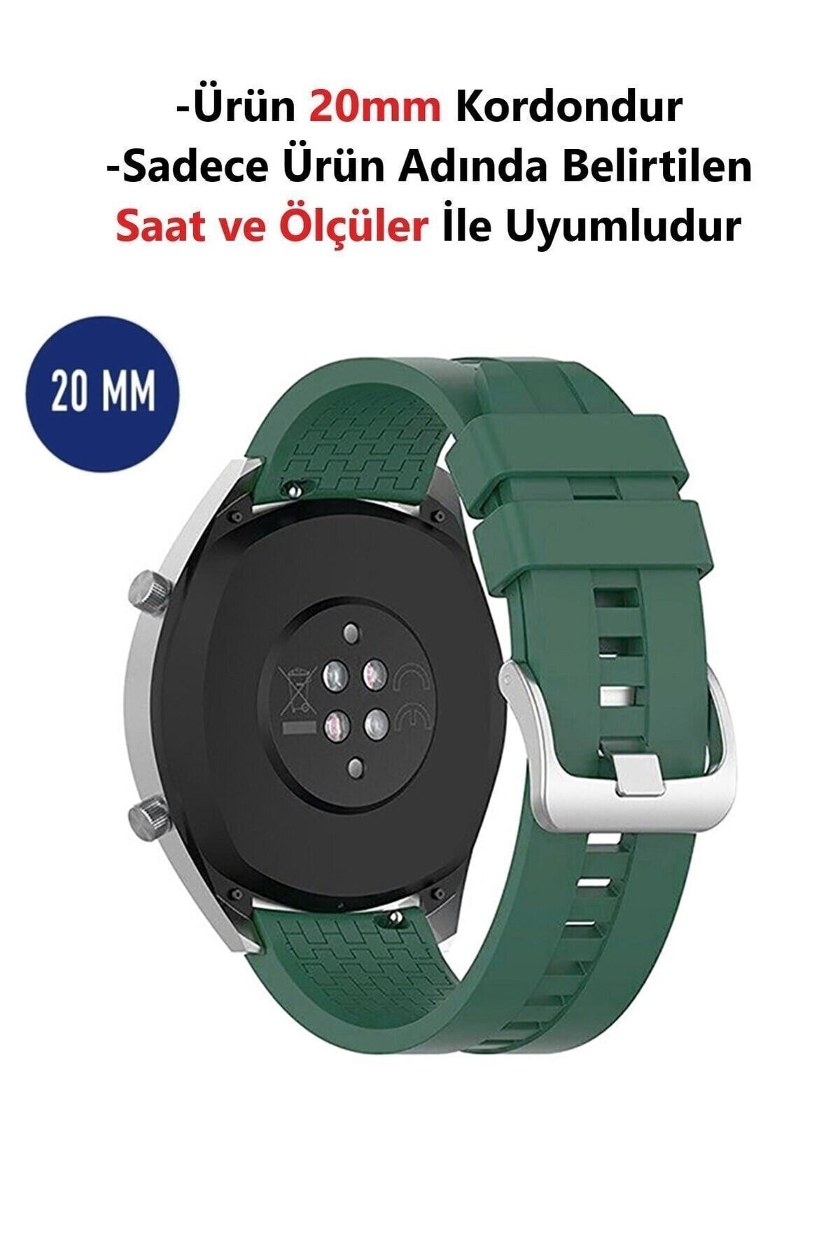 CONOCER Samsung Gear S2 Classic - Gear Sport Uyumlu 20mm Desenli Silikon Kordon Kayış