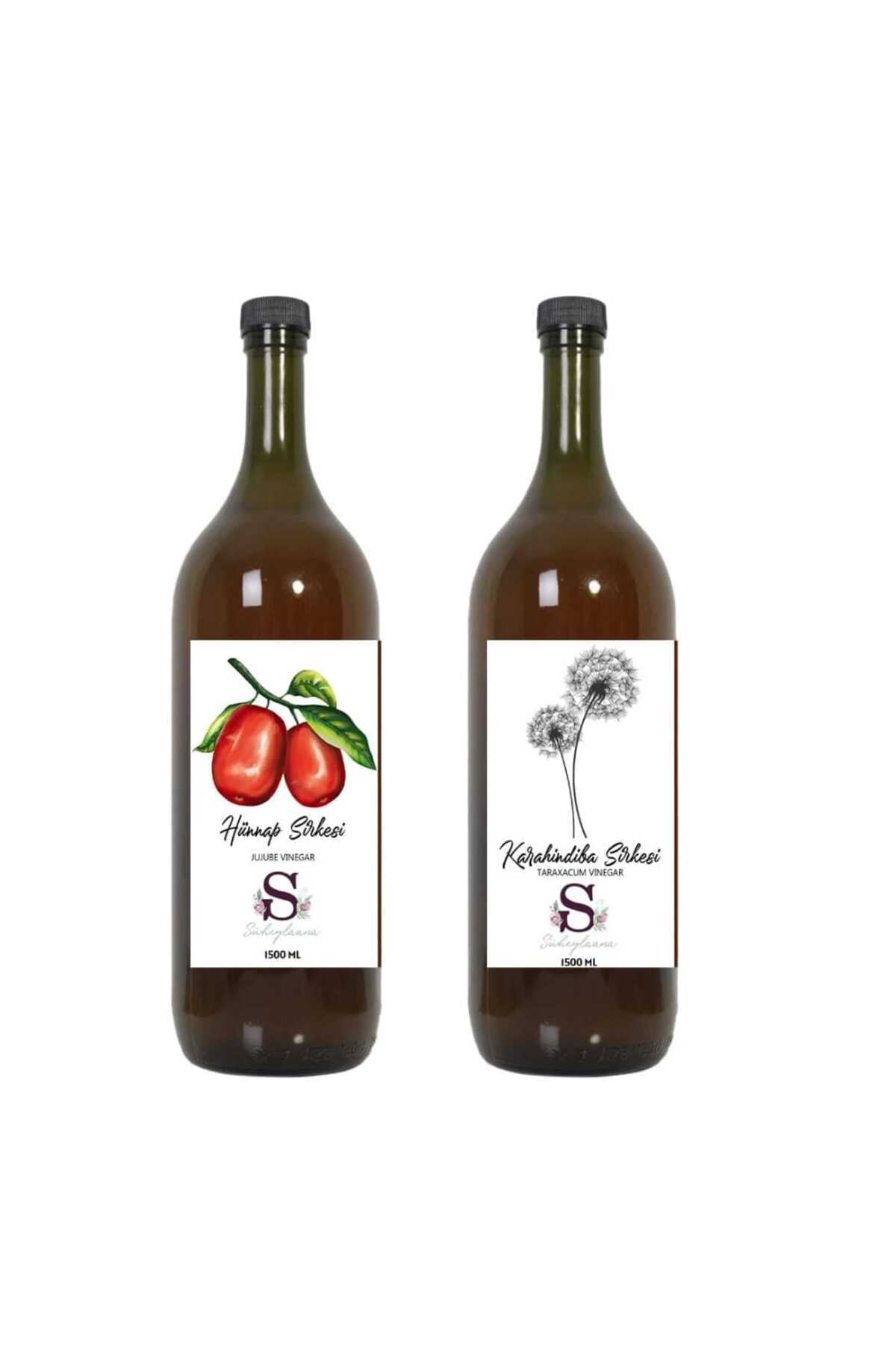 Süheylaana Doğal Hünnap Sirkesi 1500 Ml - Doğal Karahindiba Sirkesi 1500 Ml