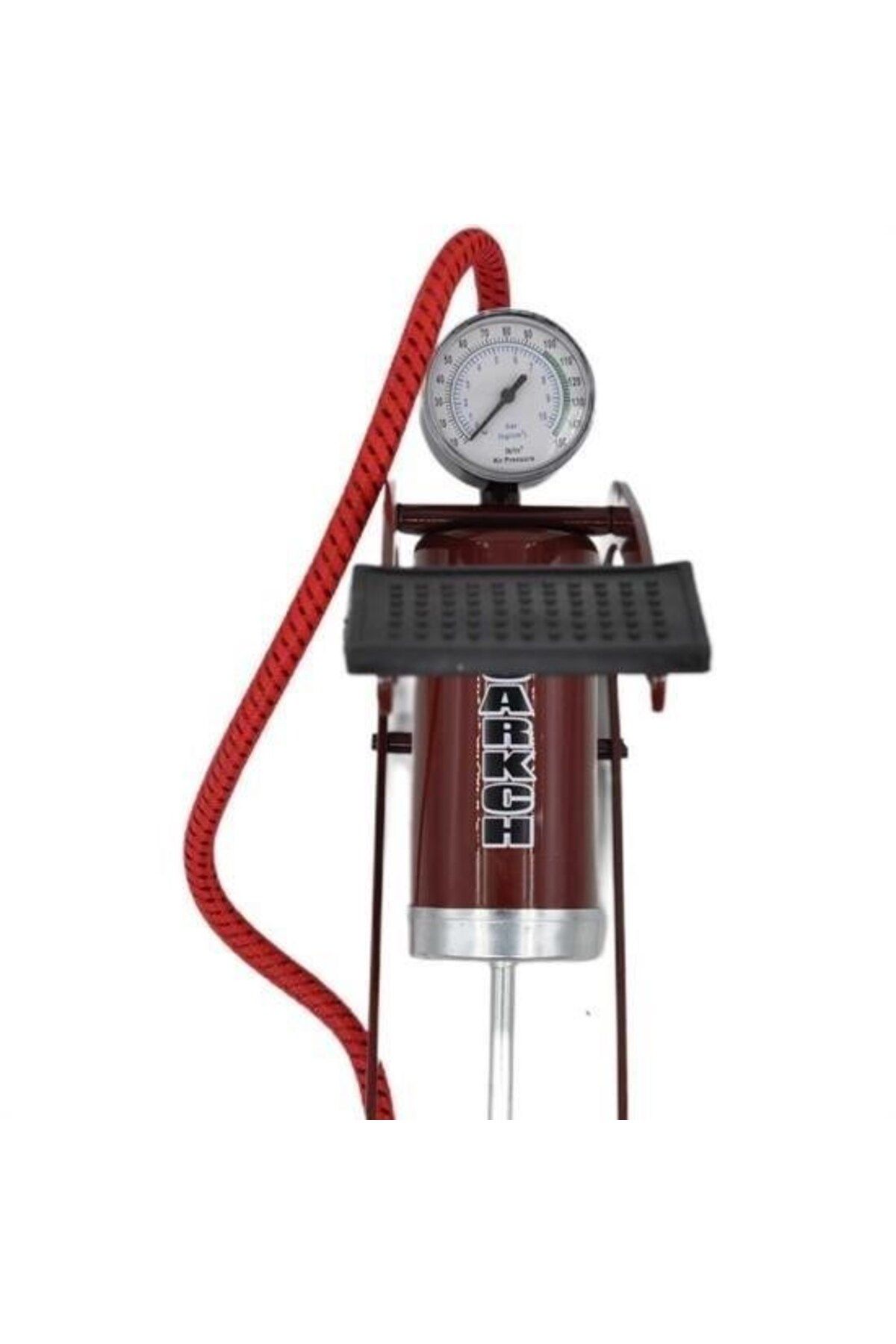 Hobibahçem HOBİBAHÇEM® Basınç Göstergeli Ayak Pompası Araba Bisiklet Motor Lastik Pompası