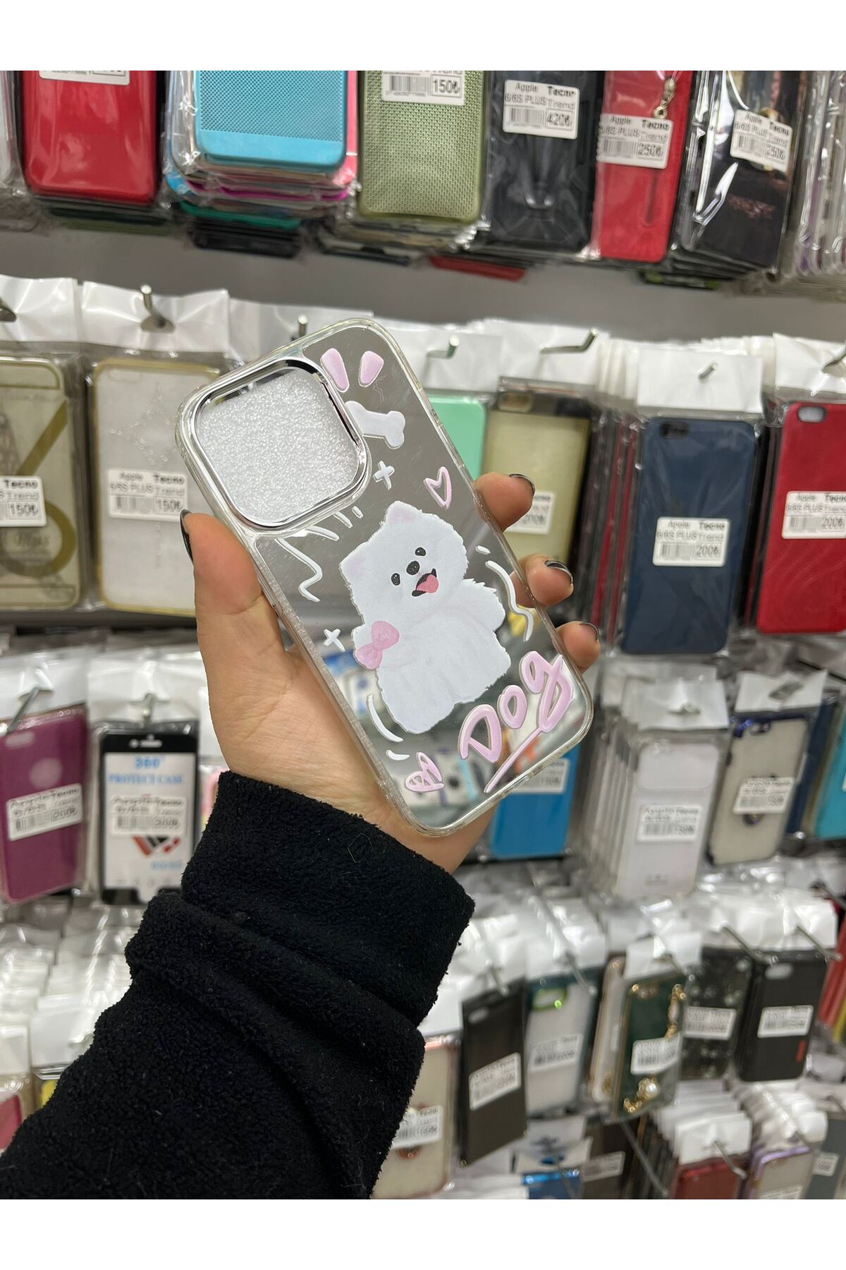 TECNOTREND Apple iPhone 14 Pro Uyumlu Aynalı Desenli Kamera Korumalı Parlak Kılıf