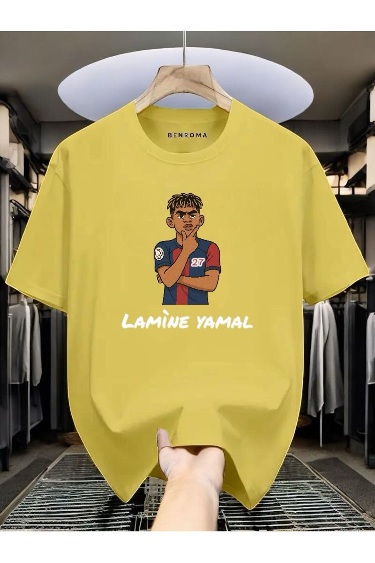 BENROMA LAMİNE YAMAL BASKILI TİŞÖRT