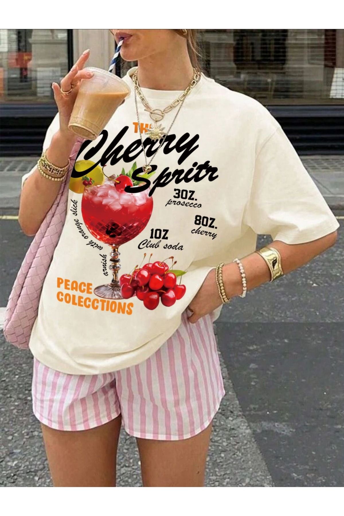 Jose Clothing Oversize Kesim Kısa Kollu Baskılı T-shirt
