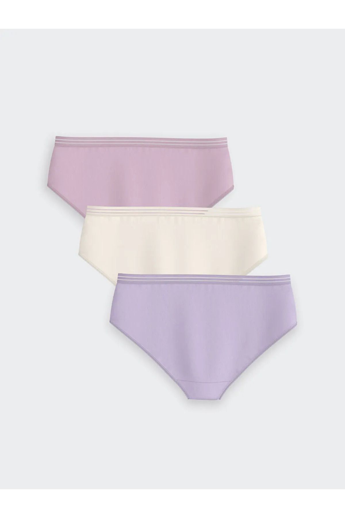 LC Waikiki LCW DREAM Lila Düz Hipster Külot 3'lü Paket