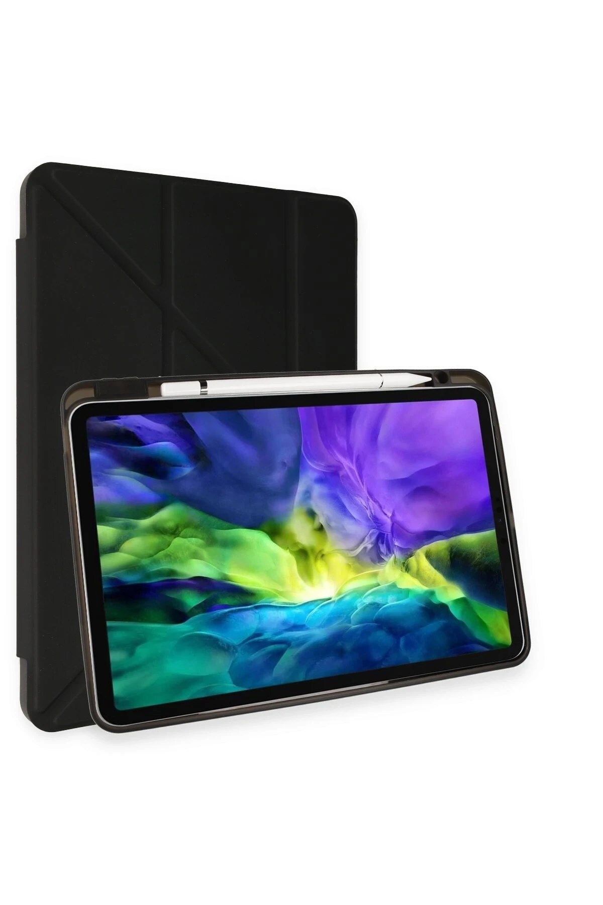 NewFace iPad Pro 11 (2024) Uyumlu Standlı Kalemlikli Tablet Kılıfı 5 Kullanım Modu