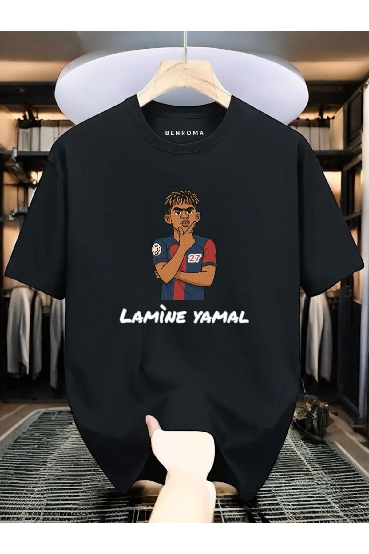BENROMA LAMİNE YAMAL BASKILI TİŞÖRT