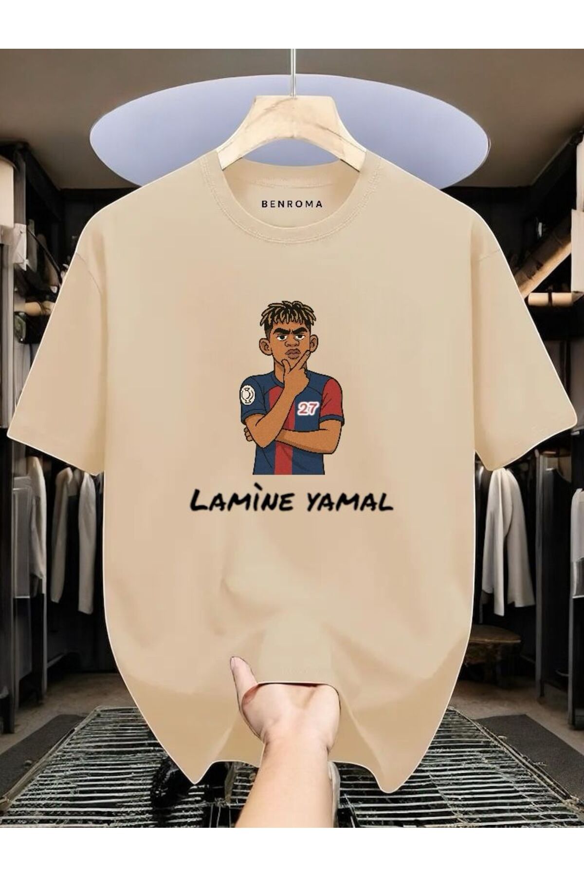 BENROMA LAMİNE YAMAL BASKILI TİŞÖRT