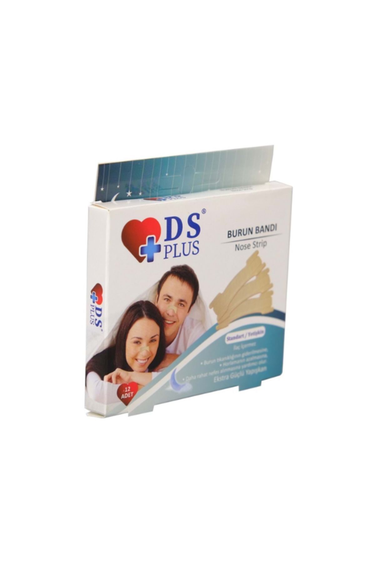 DS PLUS-New Generation Nasal Strips That Help Breathe and Reduce Snoring, Pack of 12 6