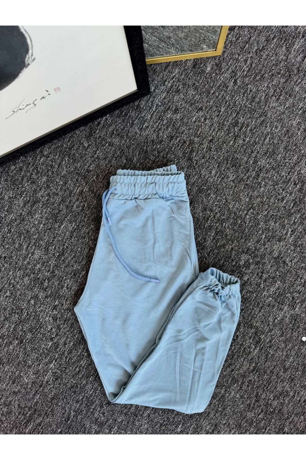 VOGUEMET Yeni Sezon Erkek Kadın Unisex Düz Renk Vortex Yüksek Kaliteli Eşofman Altı Paça Lastikli