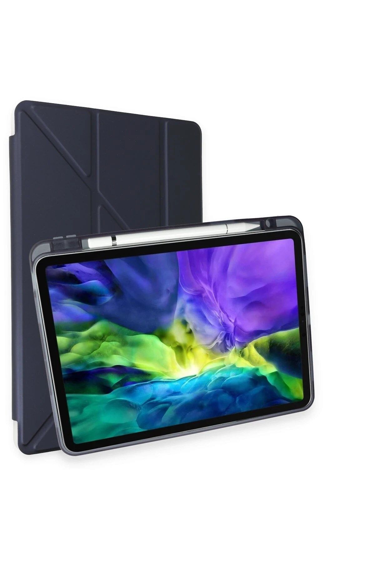 NewFace iPad Pro 11 (2024) Uyumlu Standlı Kalemlikli Tablet Kılıfı 5 Kullanım Modu