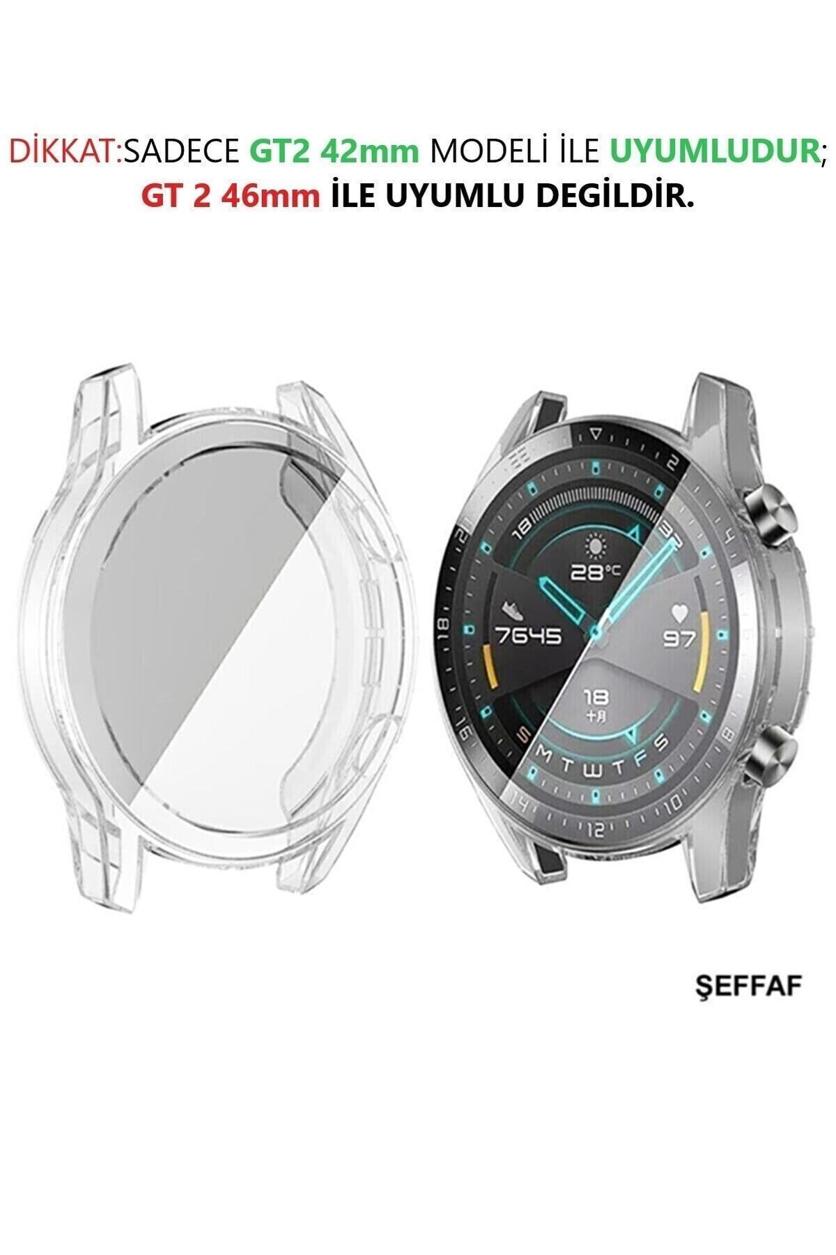 CONOCER Huawei Watch Gt 2 (42MM) Ekran Koruyucu Kasa Koruyucu Yüksek Kalite (SAAT DEĞİLDİR)