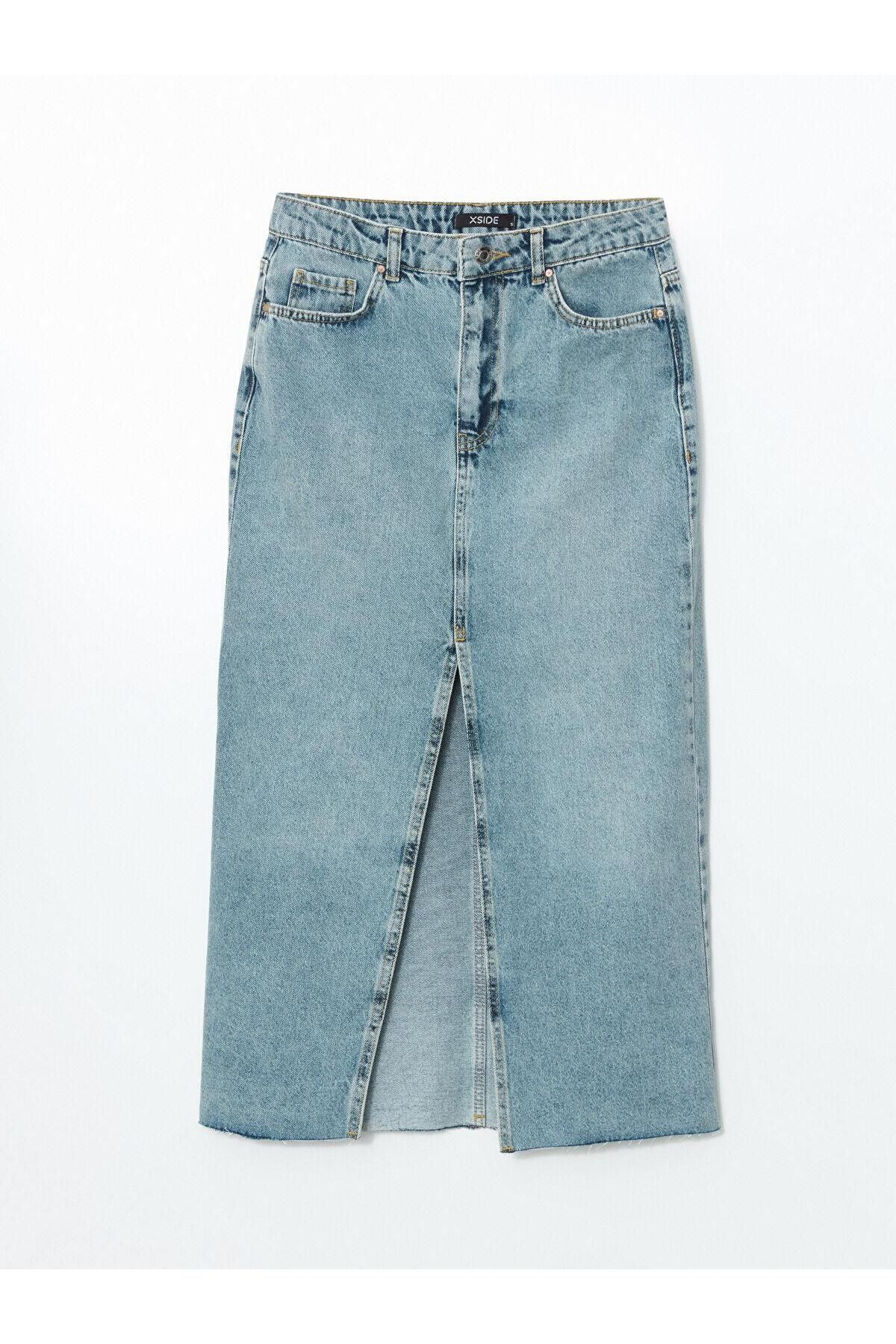 LC Waikiki XSIDE Dar Fit Kadın Jean Etek (S5)