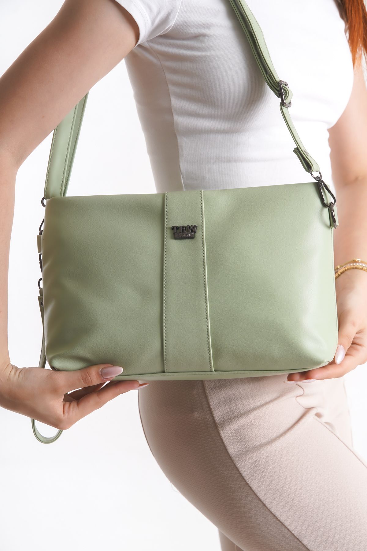 Solo Bag Portföy Deri Clutch El Çantası Uzun Omuz Askılı Çanta