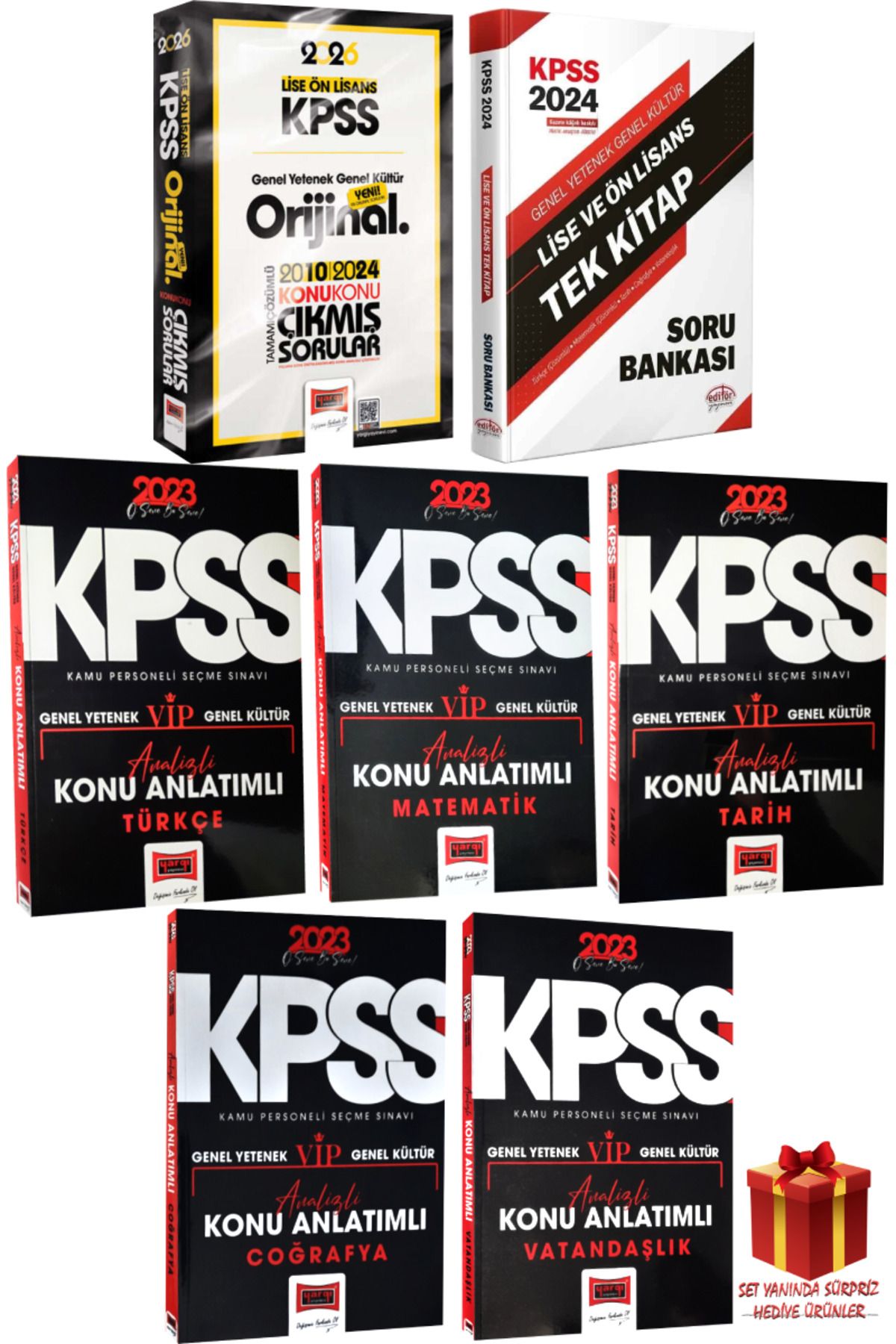 Yargı Yayınları 2026 KPSS Lise-Ön Lisans GYGK Orijinal Çıkmış Sorular 2010-2024+Tek Kitap SB+Konu Anlatımlı Modüler