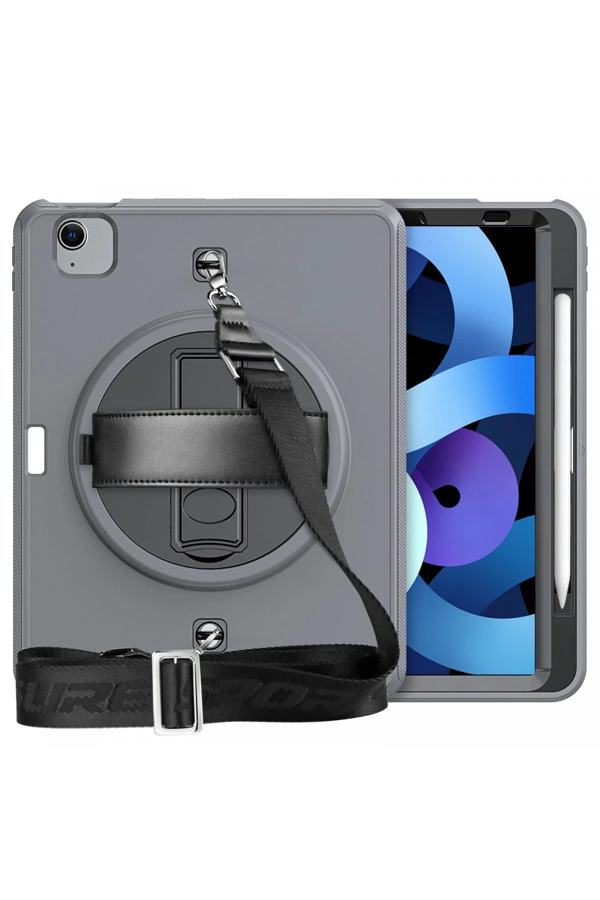 NewFace iPad Pro 11 (2020) Kılıf Strap-C Otterbox Tablet Kapak - Gri WLZOR