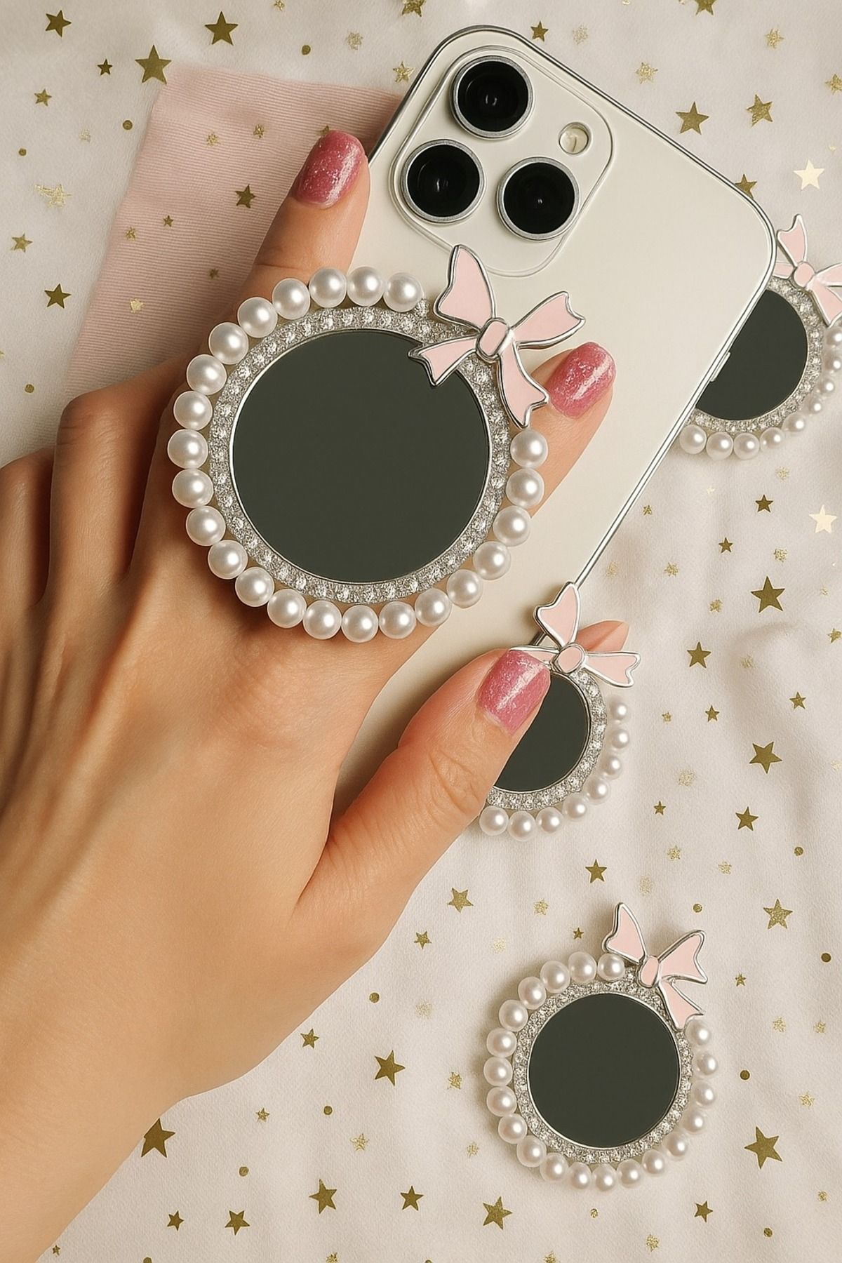 Alstrap Tüm Telefonlar İle Uyumlu Aynalı Telefon Tutucu ve Stand – Pop Socket Modeli