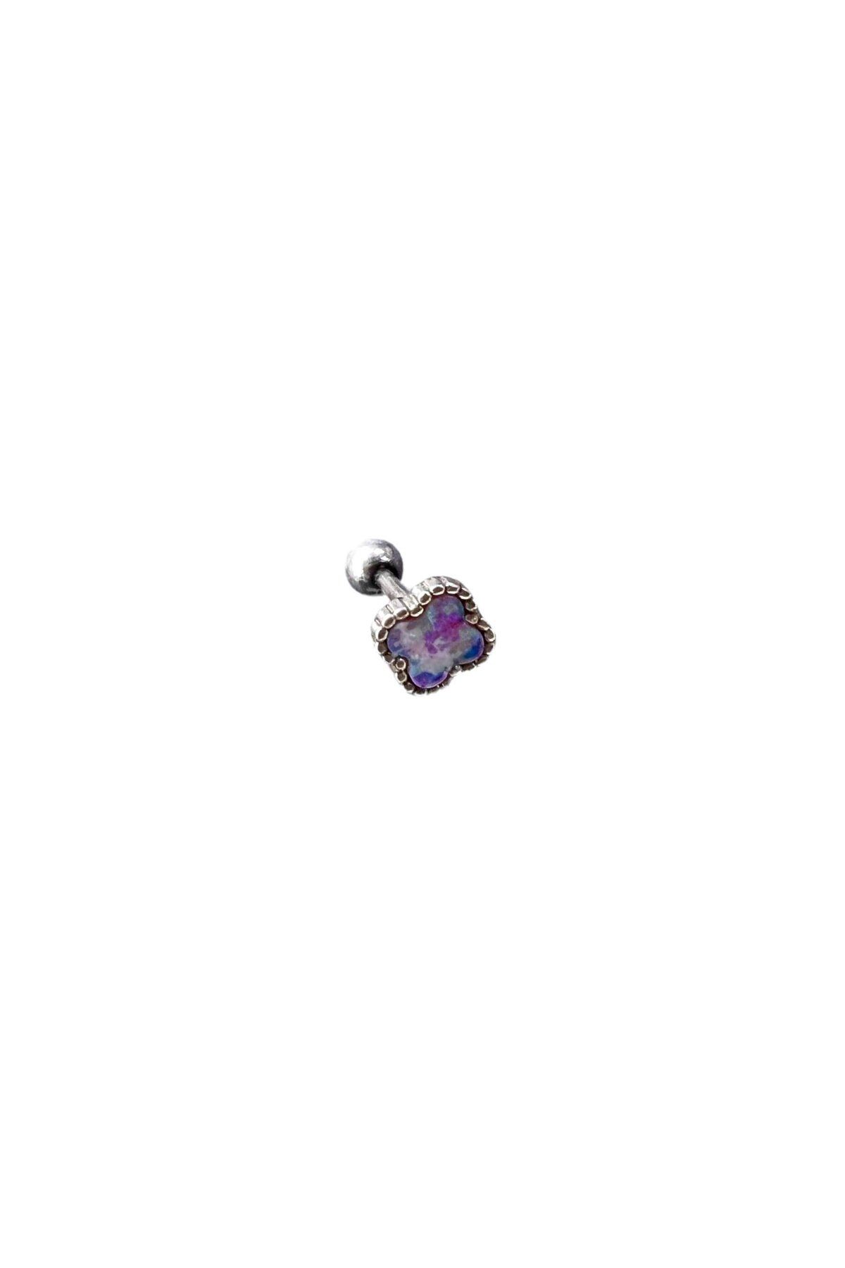 Defne Silver Yonca Gümüş Piercing