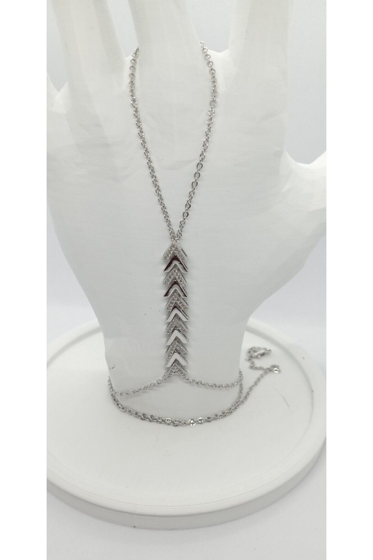 ndjewelry Silver Renk Taş Detaylı Kılçık Figürlü Şahmeran