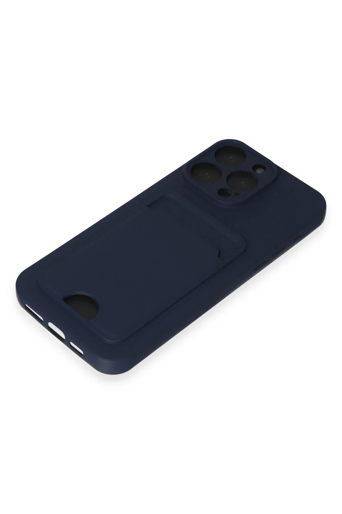 NewFace iPhone 14 Pro Max Kılıf Kelvin Kartvizitli Silikon - Lacivert WLZOR