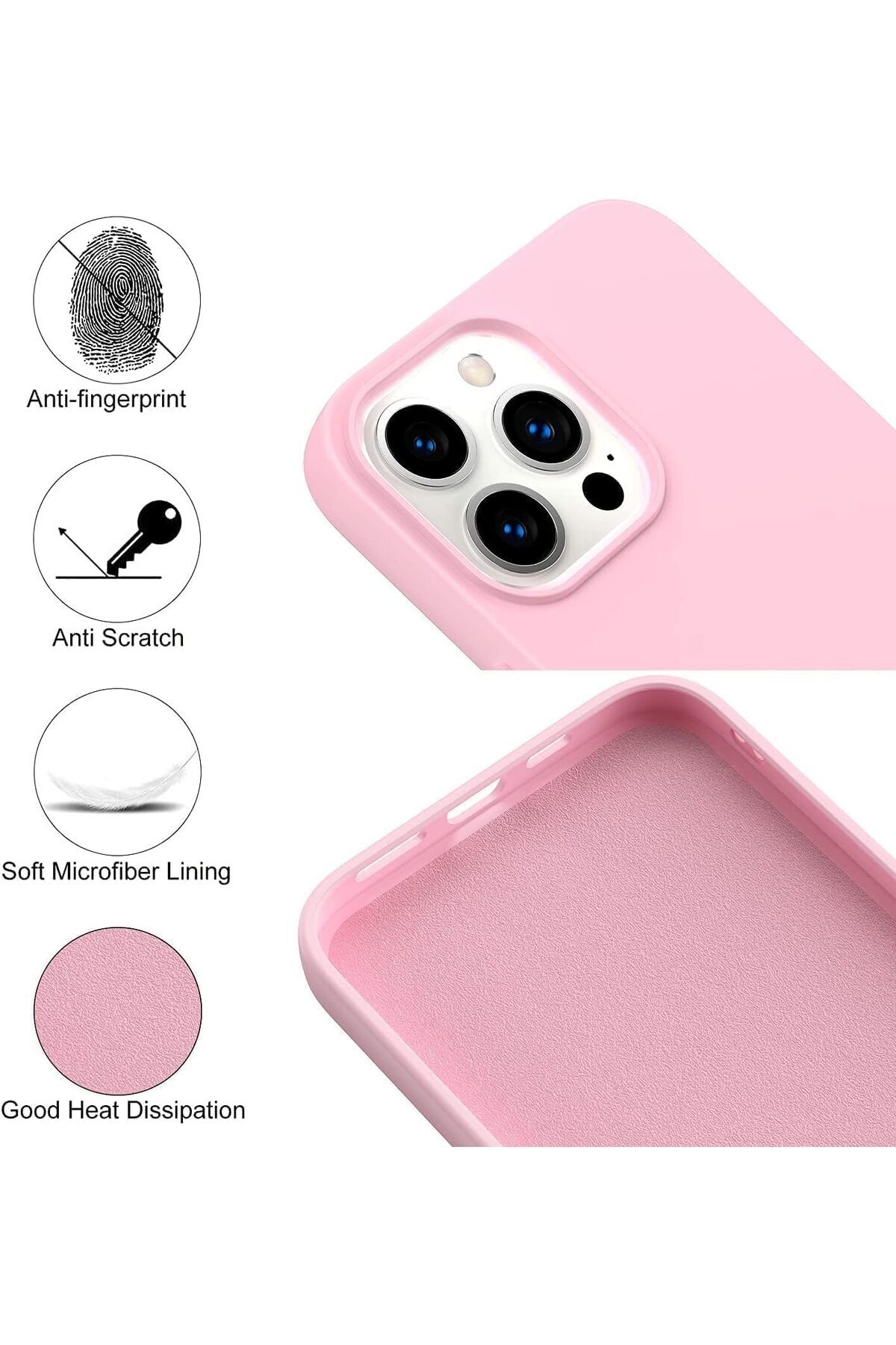 Generic-Silicone Cover Compatible with iPhone 14 Pro Max 6.7 " , Ultra Slim Fit with Full Body Protection 6