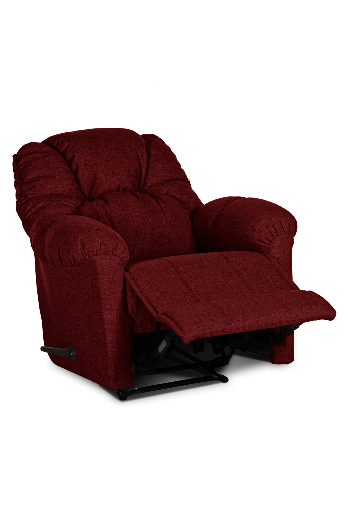 American Polo-| Linen Rocking Recliner Chair - Burgundy -92×78x103 5