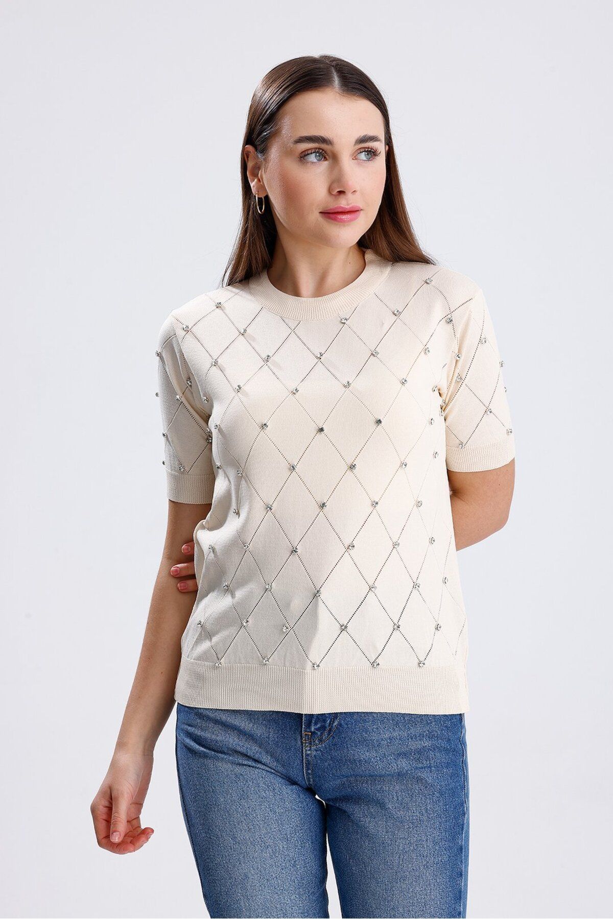 ikomteks Taşlı T-shirt