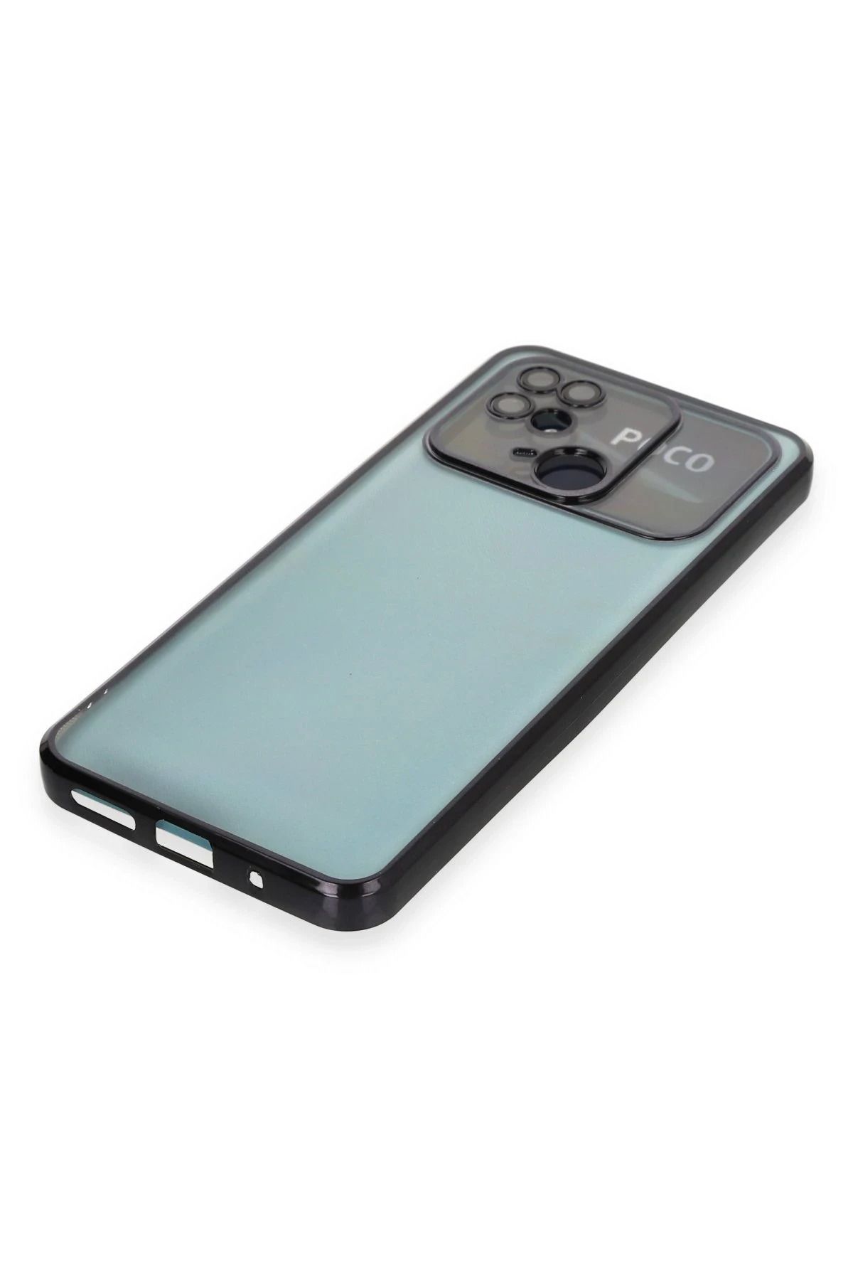 NewFace Xiaomi Redmi 10C Kılıf Lensli Silikon - Siyah WLZOR