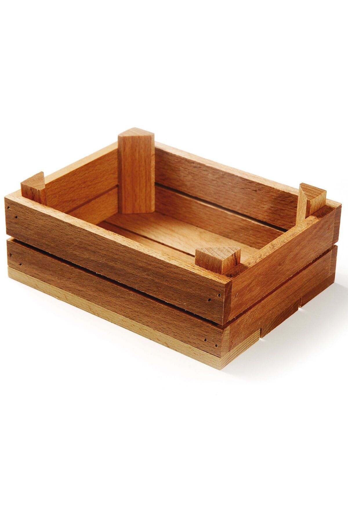 Biradlı Servis Kasası 13*17 Cm -Kayın