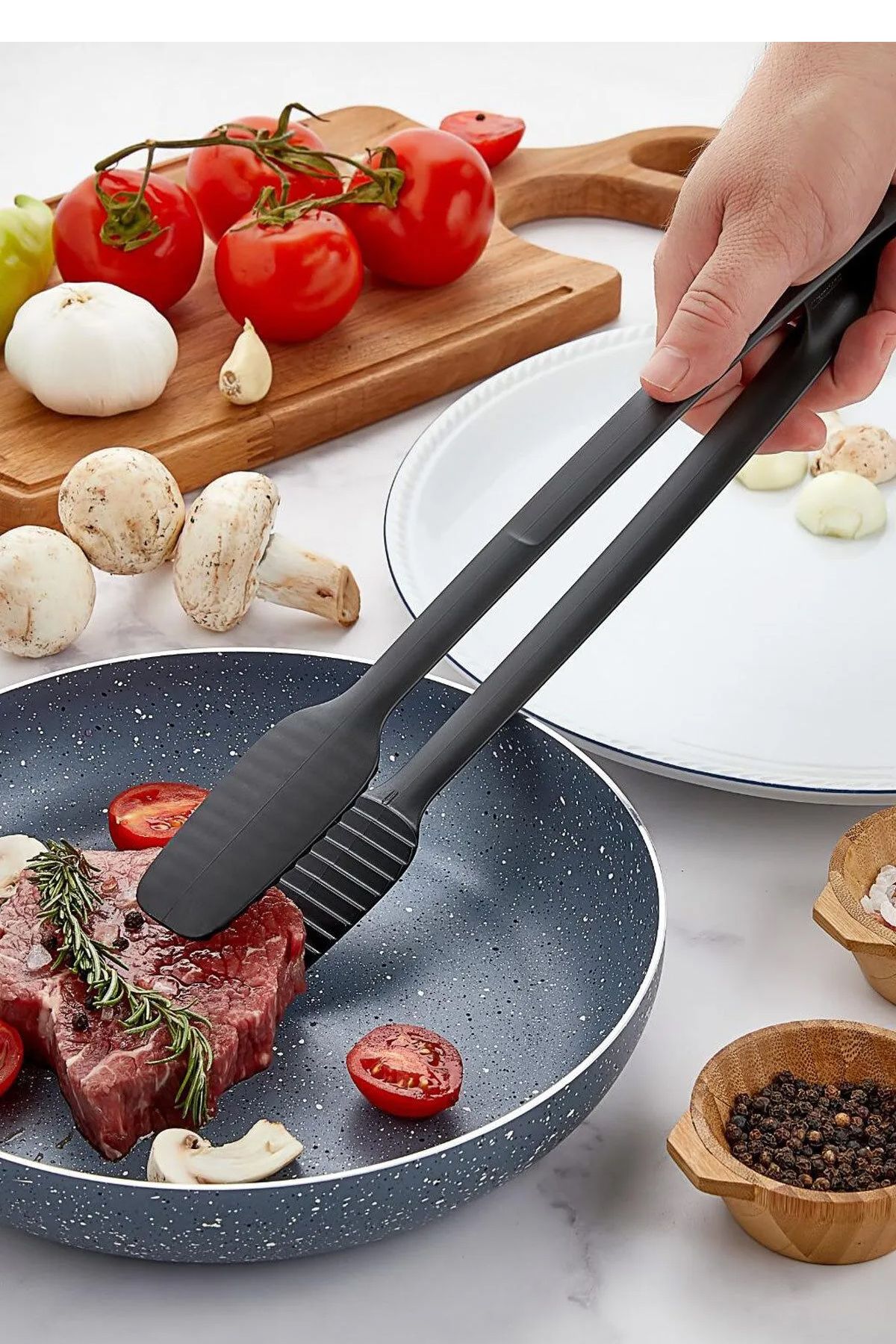 Home Brice Sert Plastik Yanmaz Yapışmaz Yüksek Isıya Dayanıklı Barbekü Izgara Maşası