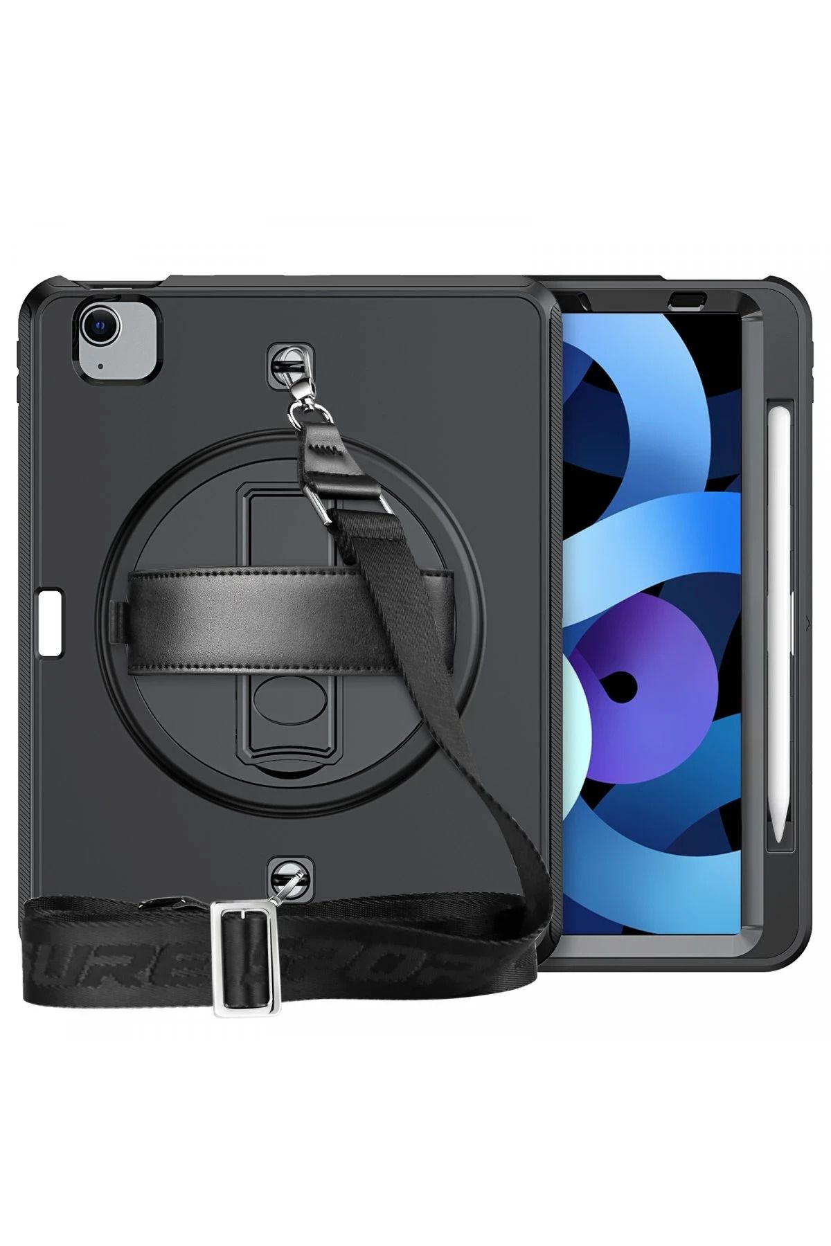 NewFace iPad Pro 11 (2020) Kılıf Strap-C Otterbox Tablet Kapak - Siyah WLZOR