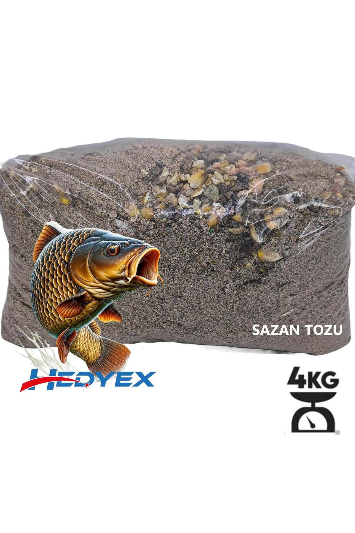Hedyex 4Kg Sazan Tozu Yüksek Proteinli Özel Katkılı Sazan Alabalık Avı Toz Yem