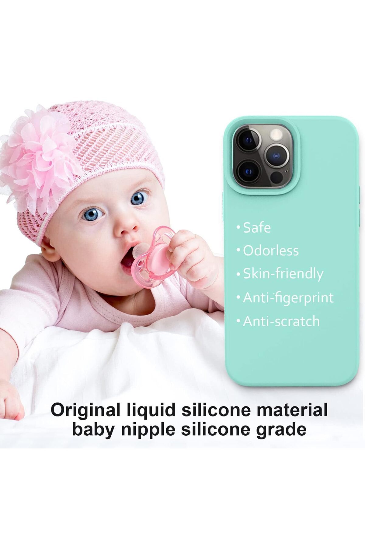 Generic-Silicone Cover Compatible with iPhone 14 Pro Max 6.7 " , Ultra Slim Fit with Full Body Protection 5