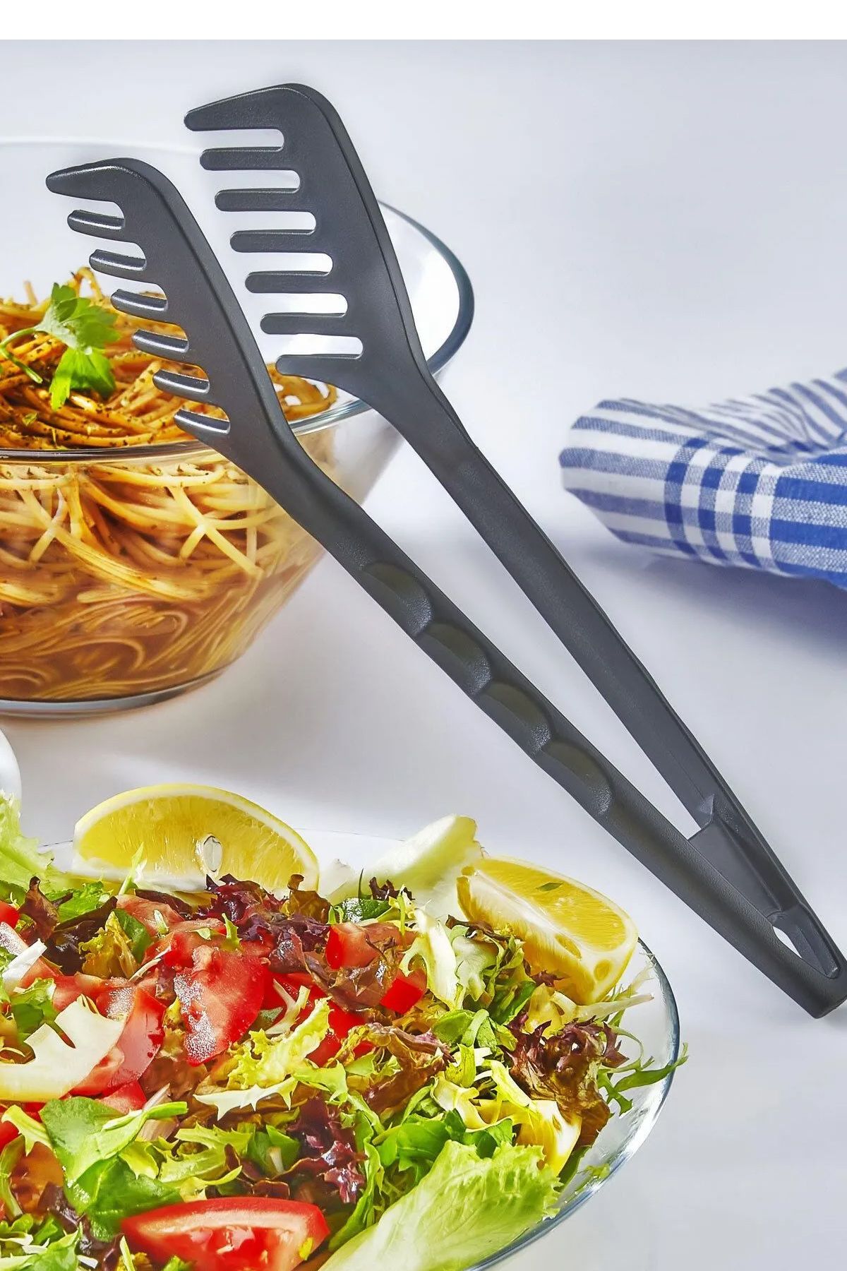 Home Alvin Sert Plastik Yanmaz Yapışmaz Yüksek Isıya Dayanıklı Makarna Salata Servis Maşası