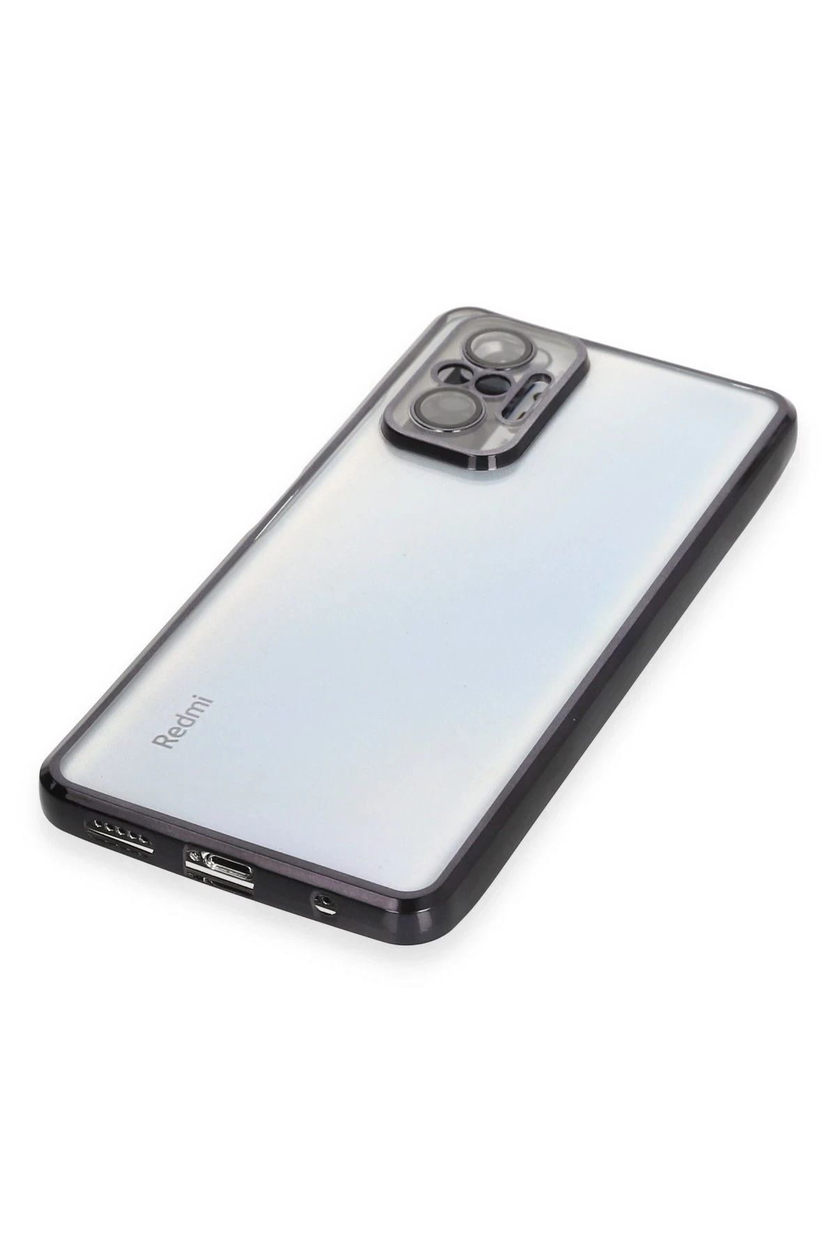 NewFace Xiaomi Redmi Note 10 Pro Kılıf Lensli Silikon - Siyah WLZOR