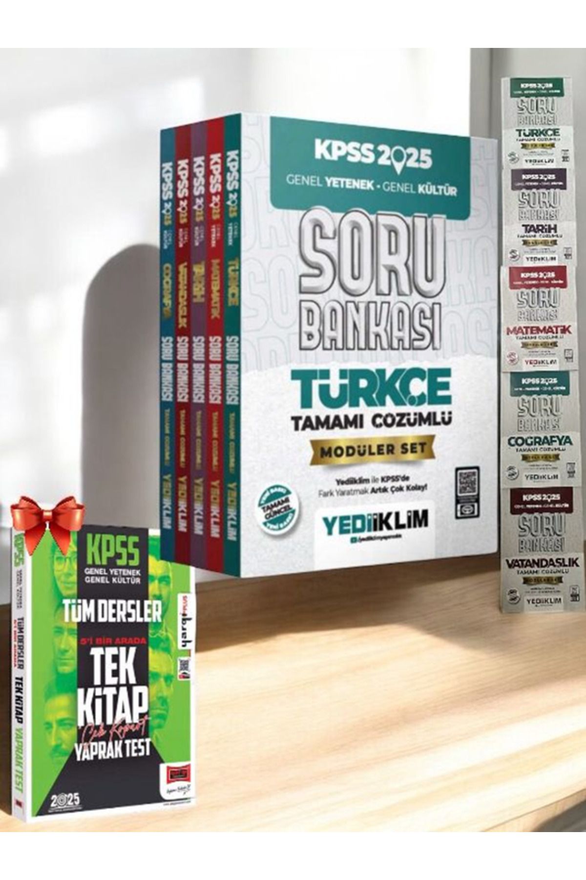 Yediiklim Yayınları 2025 KPSS GY-GK Tamamı Çözümlü Set Soru Bankası-Yargı 2025 KPSS Tüm Dersler 5i Tek Kitap Yaprak Test