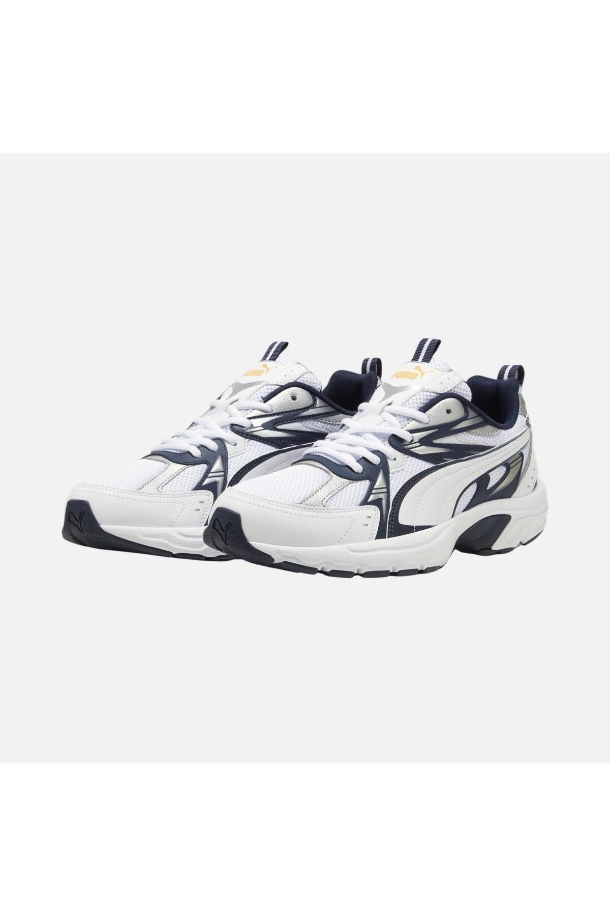 Puma-392322   05 Milenio Tech White-Dark Blue-Silver Men's Sports Shoes 1