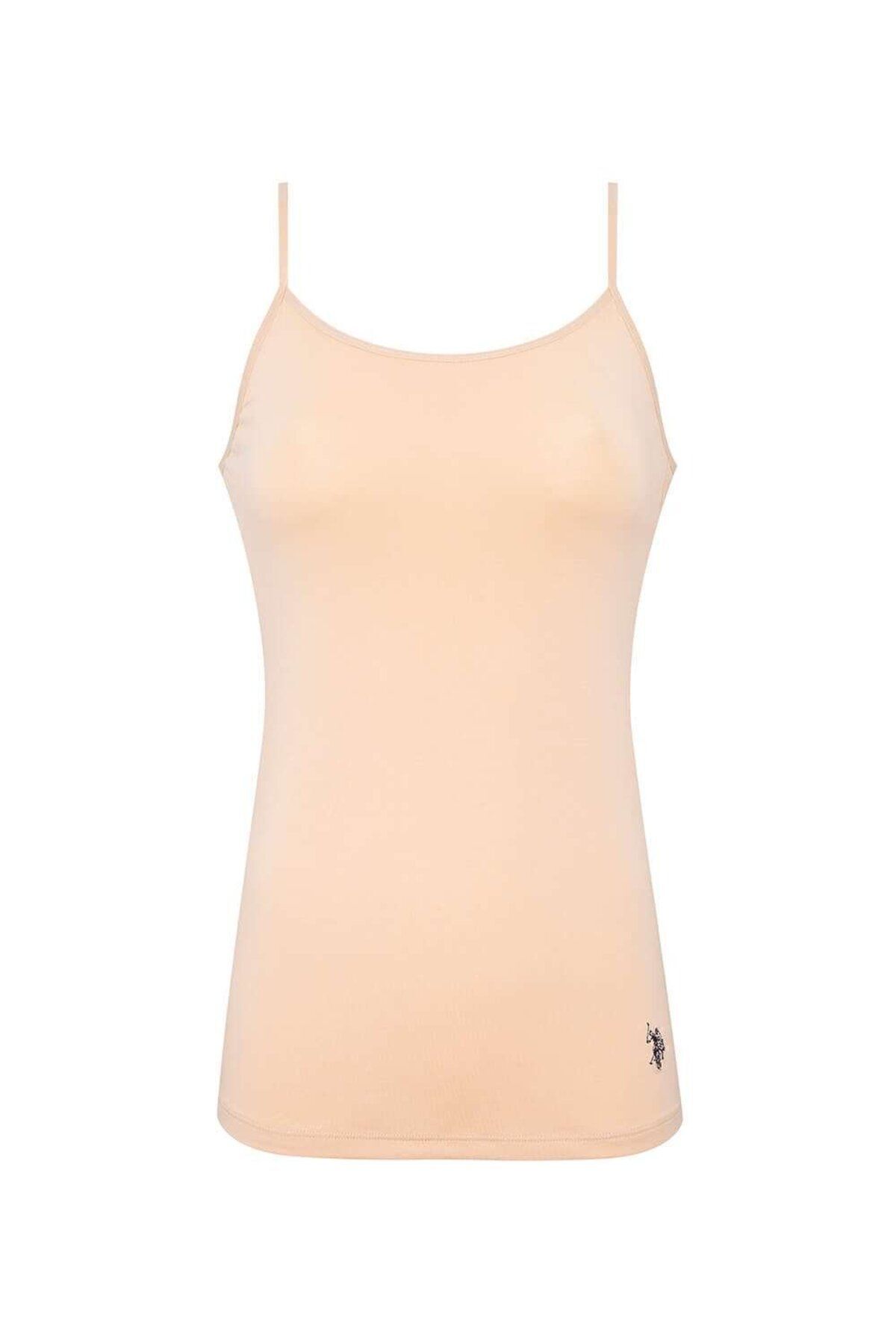 U.S. Polo Assn. U.S. Polo Assn. Kadın İp Askılı Atlet Ten Renk Kutulu - Ten - ARASS66W00W0W