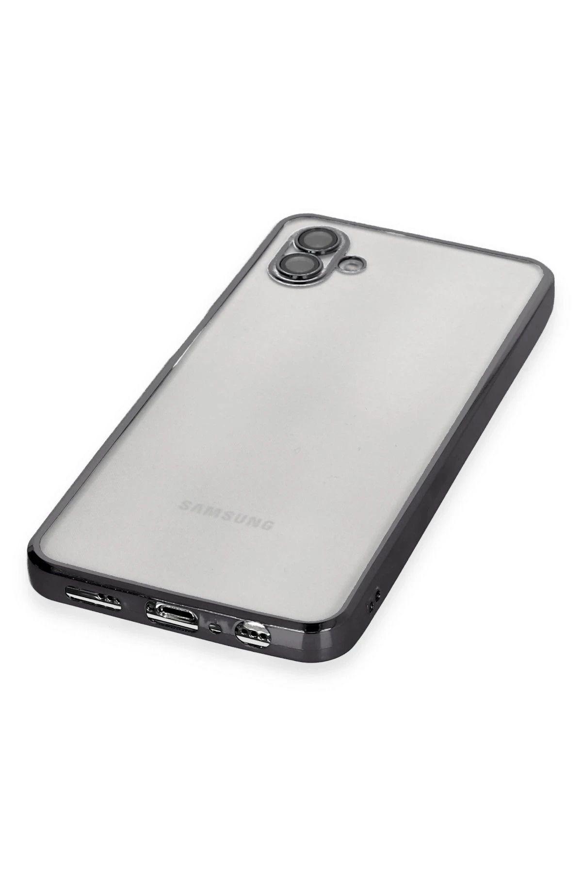 NewFace Samsung Galaxy A04 Kılıf Lensli Silikon - Siyah WLZOR