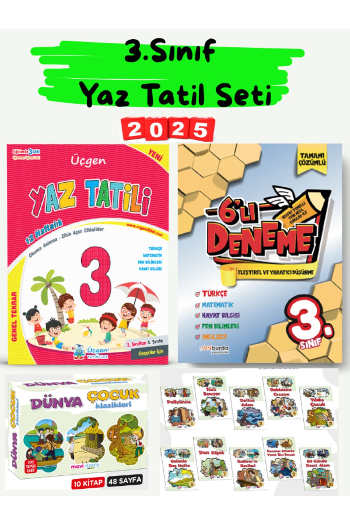 Üçgen Yayıncılık 3. Sınıf Yaz Tatil Seti - 2025 Özel