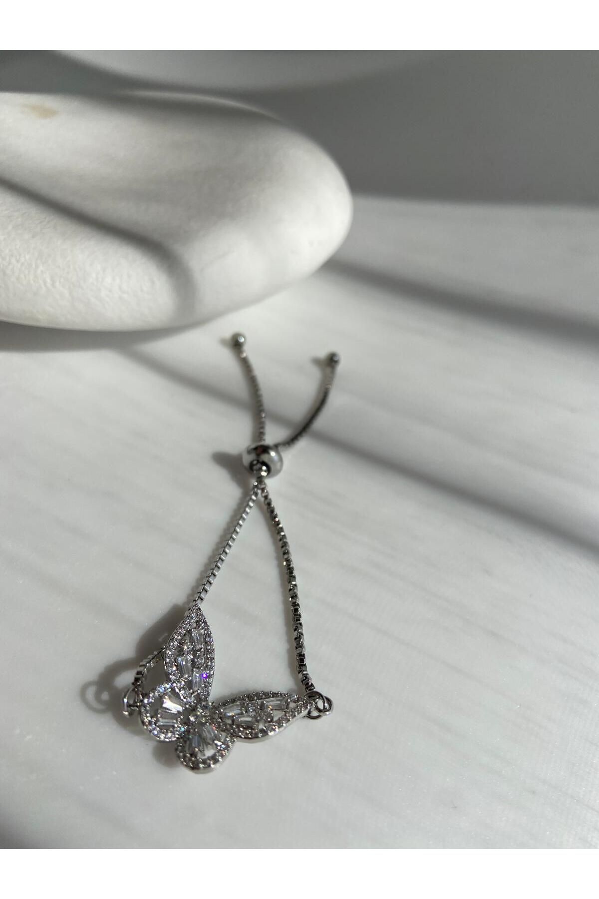 Lizz Accessories TAŞ DETAYLI KELEBEK MODEL BİLEKLİK AYARLANABİLİR