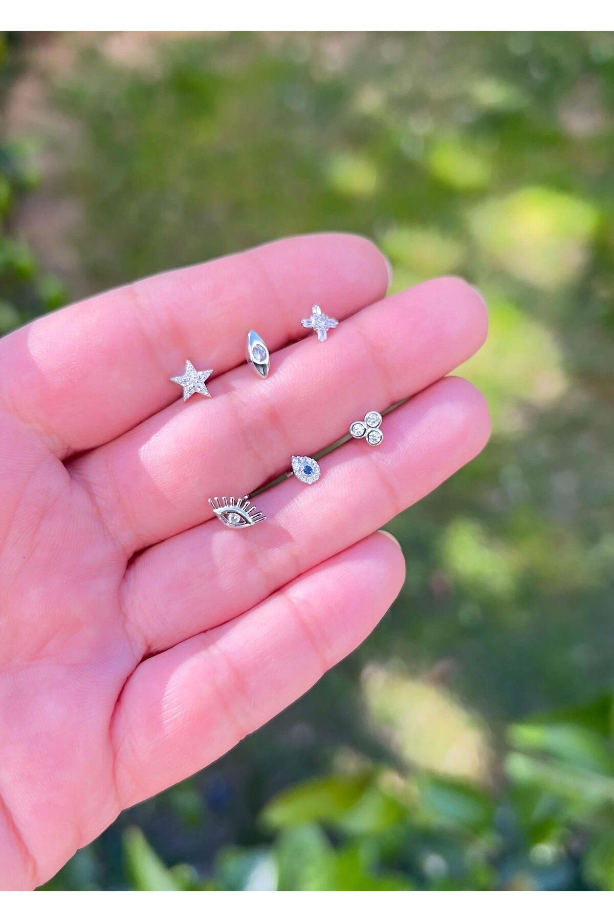 Defne Silver Çiçek Gümüş Piercing