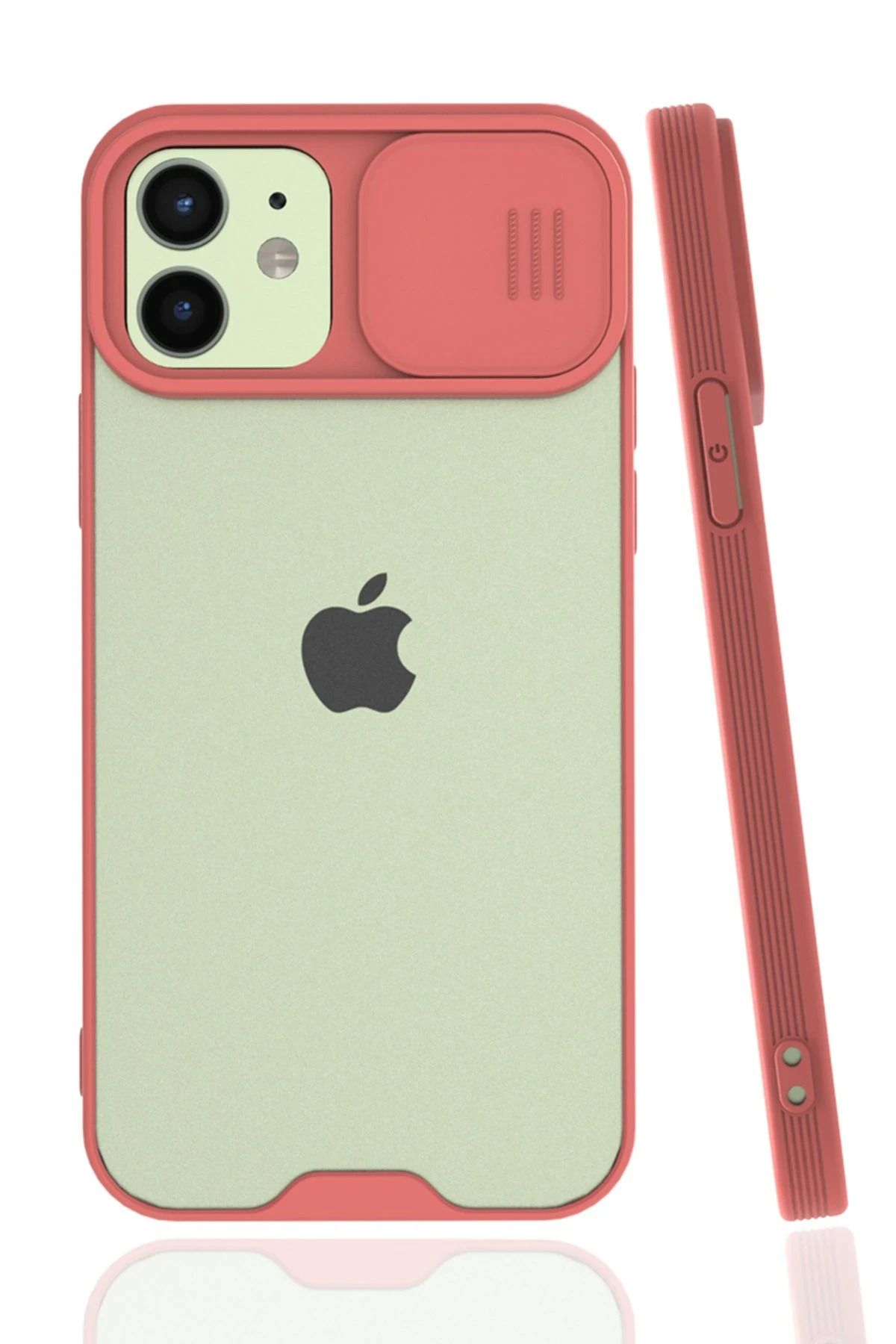 NewFace iPhone 12 Kılıf Platin Kamera Koruma Silikon - Pembe SVLRS