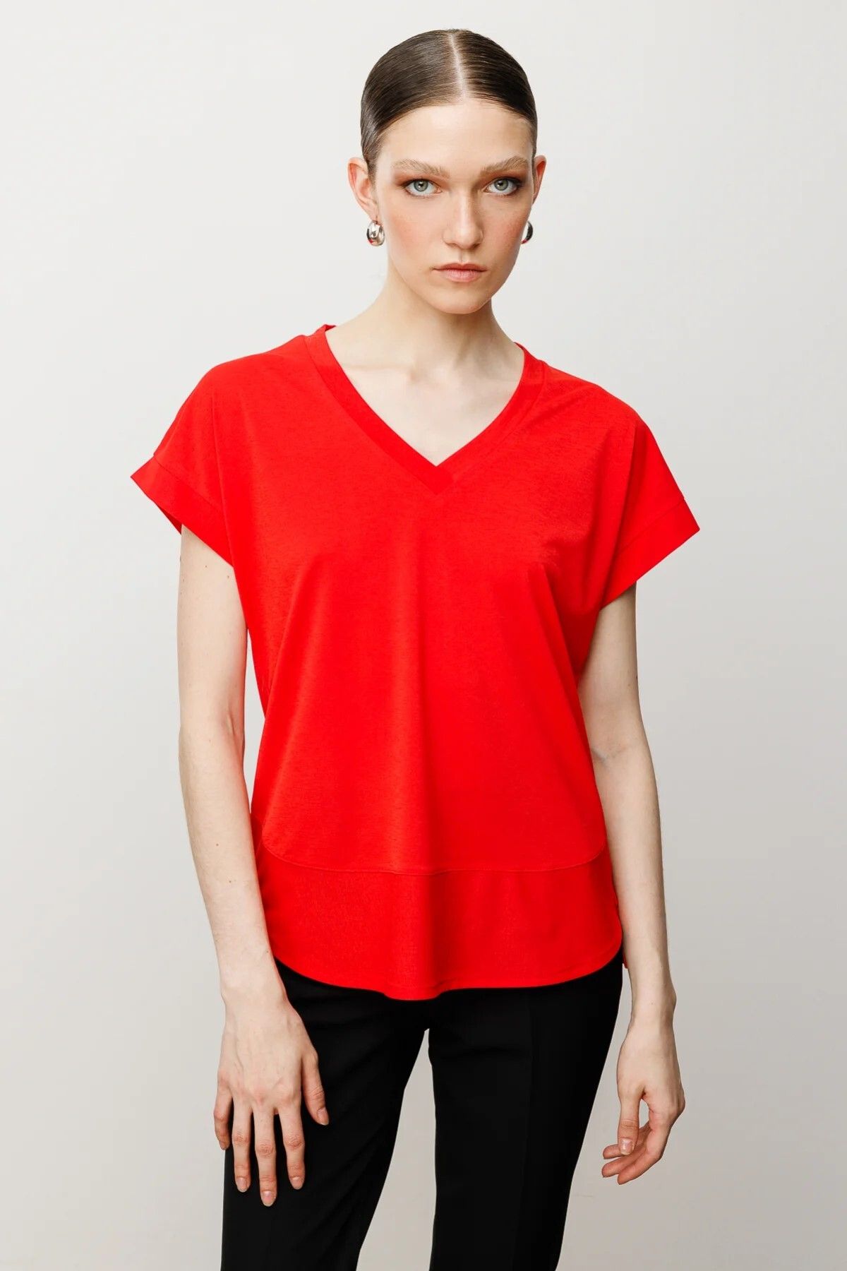ON TRİKO V Yaka Kısa Kol T-Shirt 51475-25