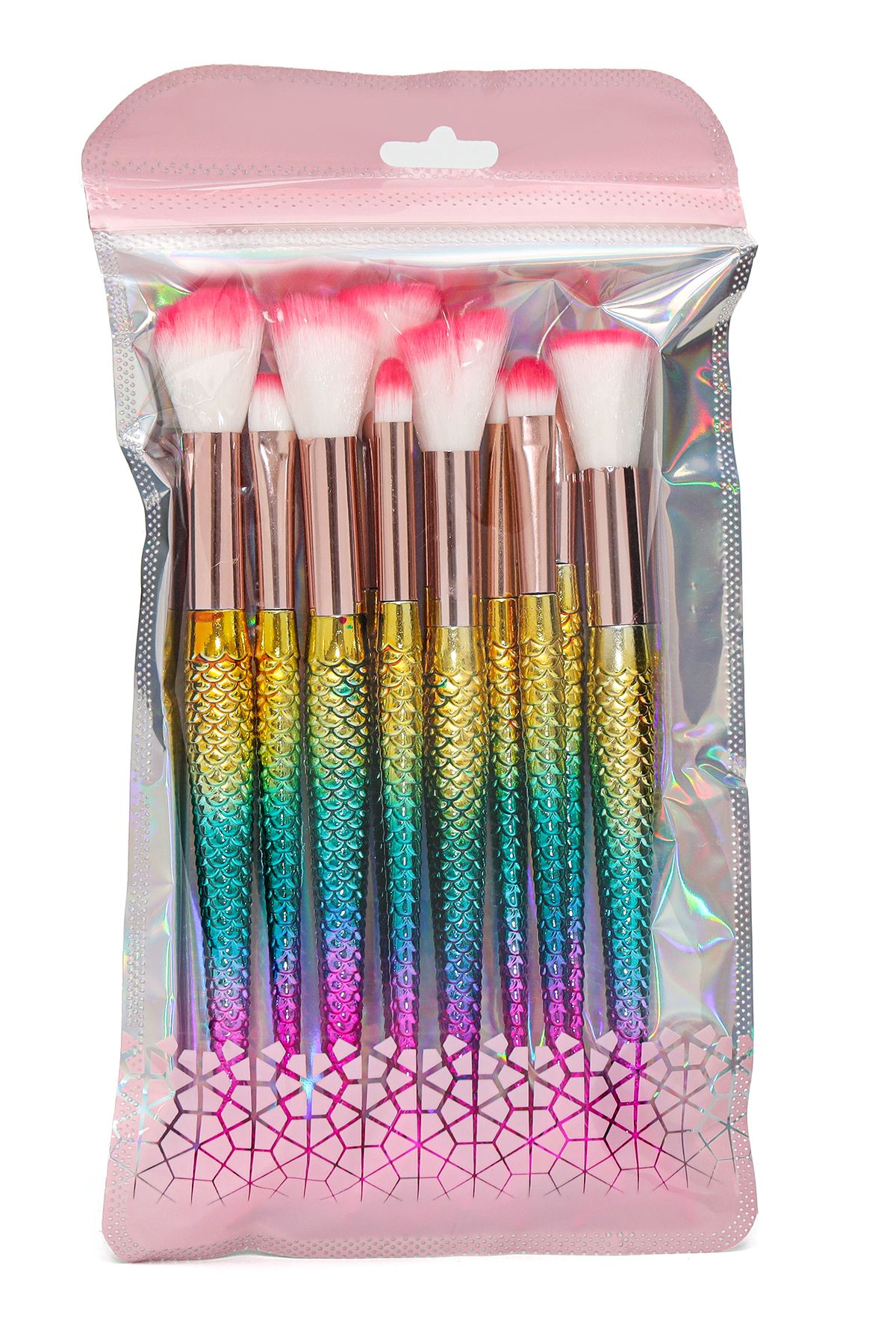 Roesıa Rose Cosmetics Rose Çantalı 10'lu Balık Model Fırça Seti