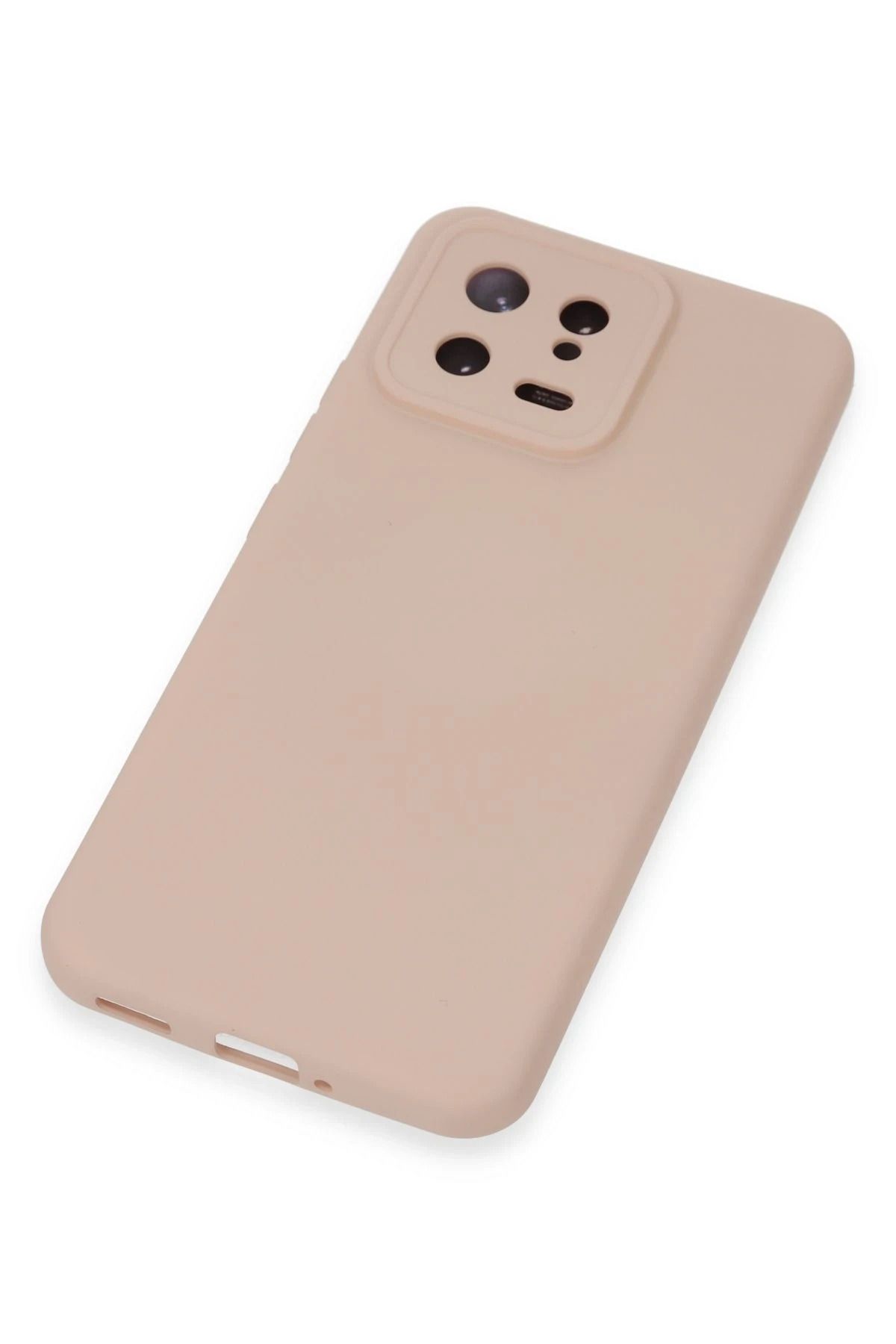 NewFace Xiaomi Mi 13 uyumlu Kılıf Nano içi Kadife Silikon - Pudra SVLRS